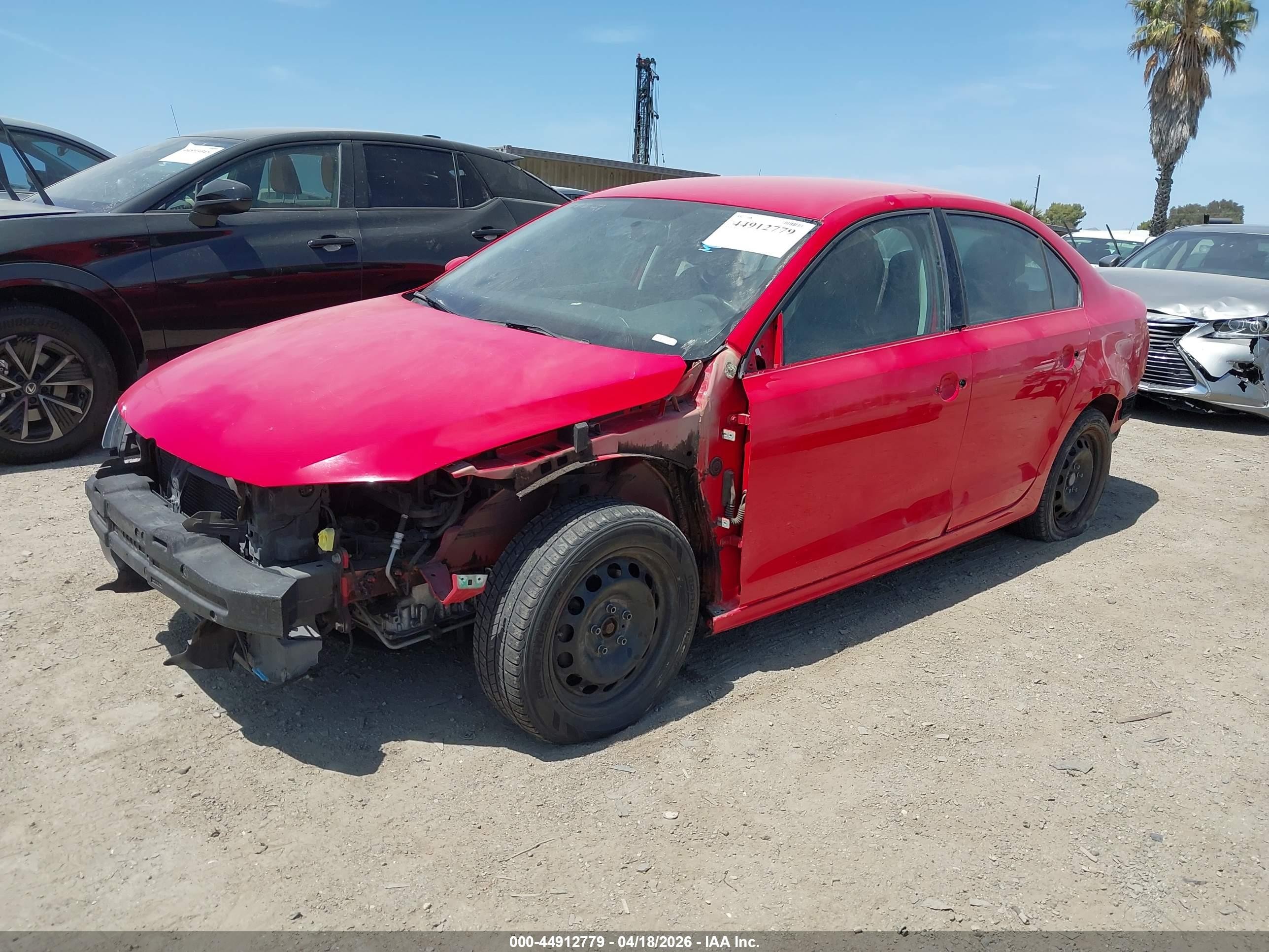 2012 Volkswagen Jetta 2.5l Se Красный vin: 3VWDP7AJ5CM031076