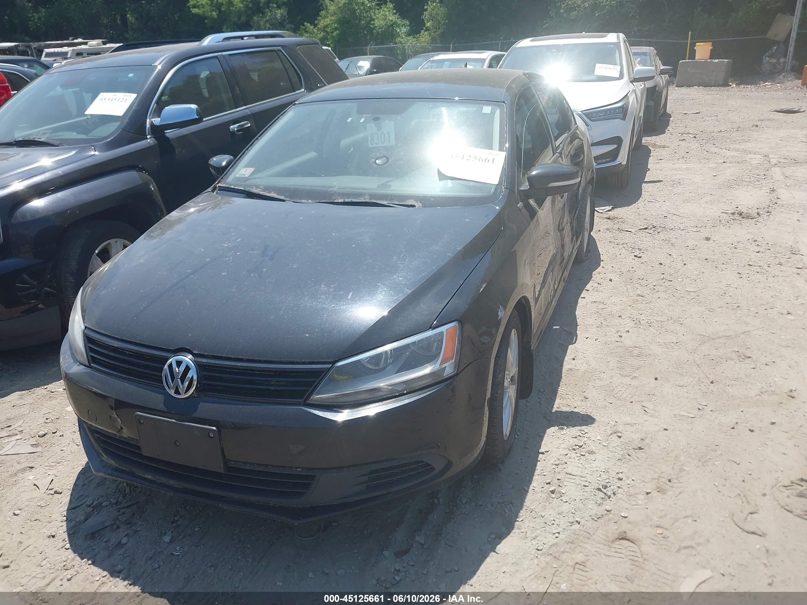 2012 Volkswagen Jetta 2.5l Se Black vin: 3VWDP7AJ5CM077720