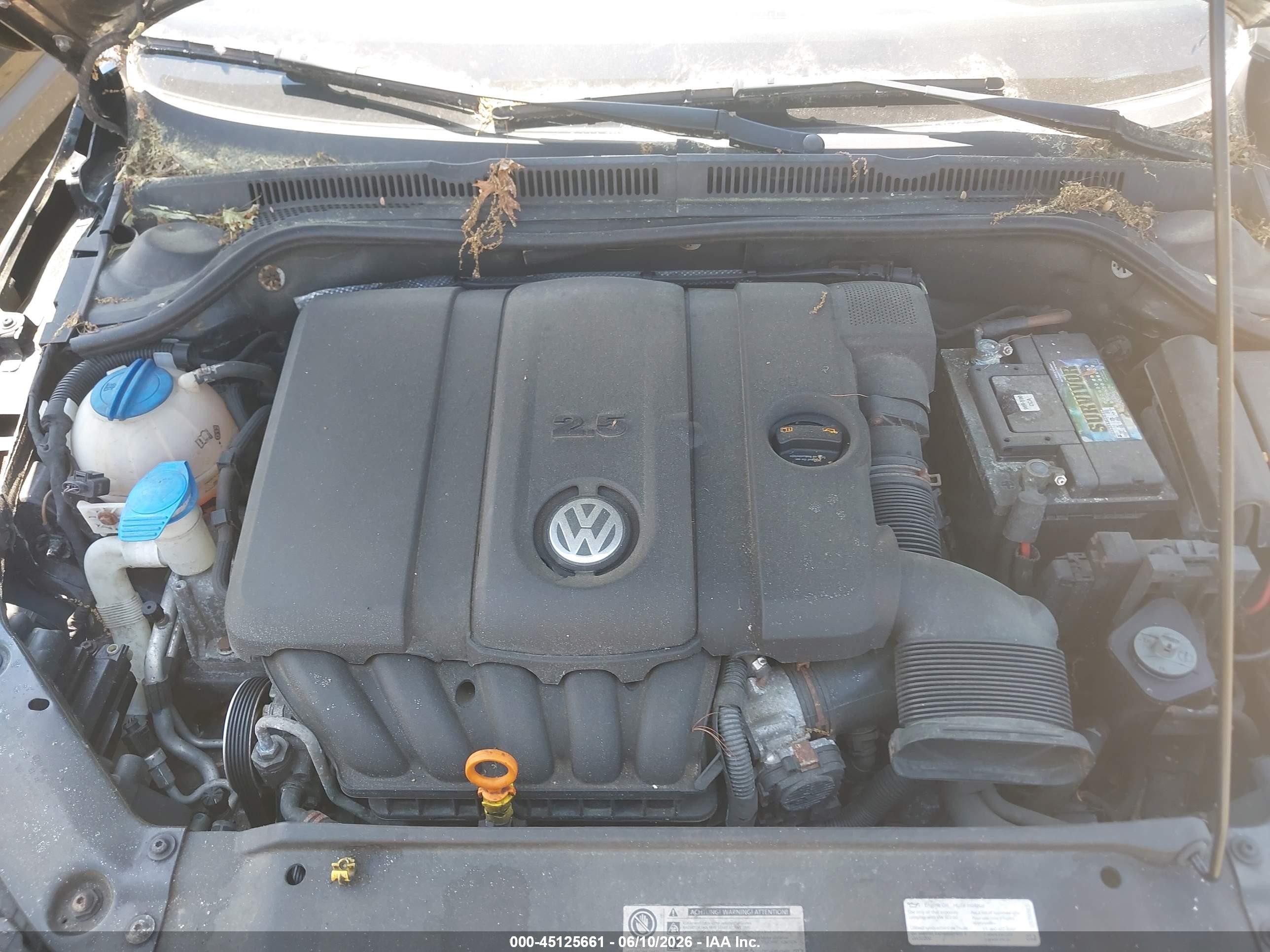2012 Volkswagen Jetta 2.5l Se Black vin: 3VWDP7AJ5CM077720