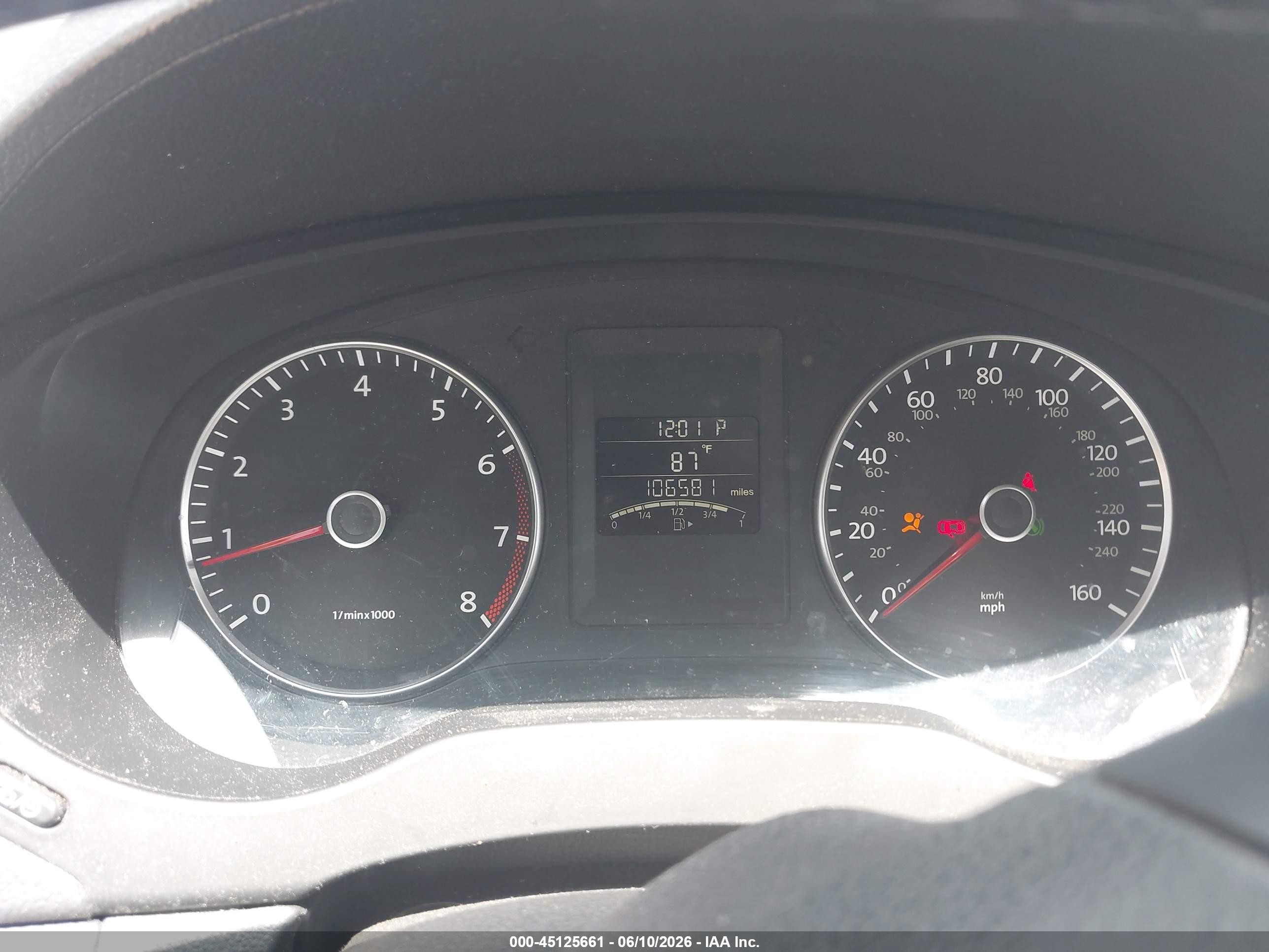 2012 Volkswagen Jetta 2.5l Se Black vin: 3VWDP7AJ5CM077720