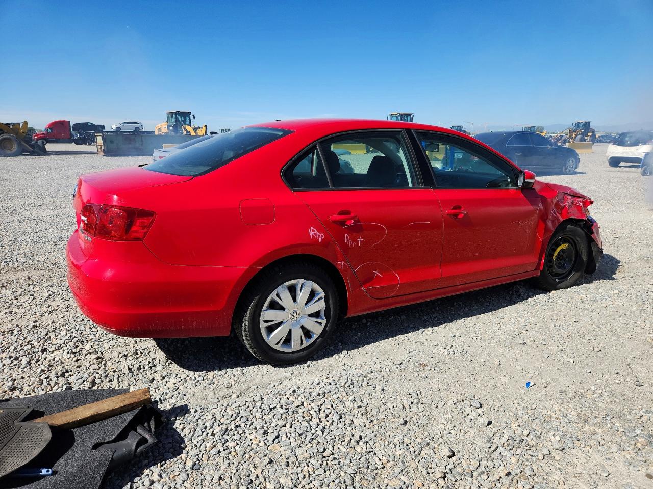 2012 Volkswagen Jetta Se Red vin: 3VWDP7AJ5CM115978