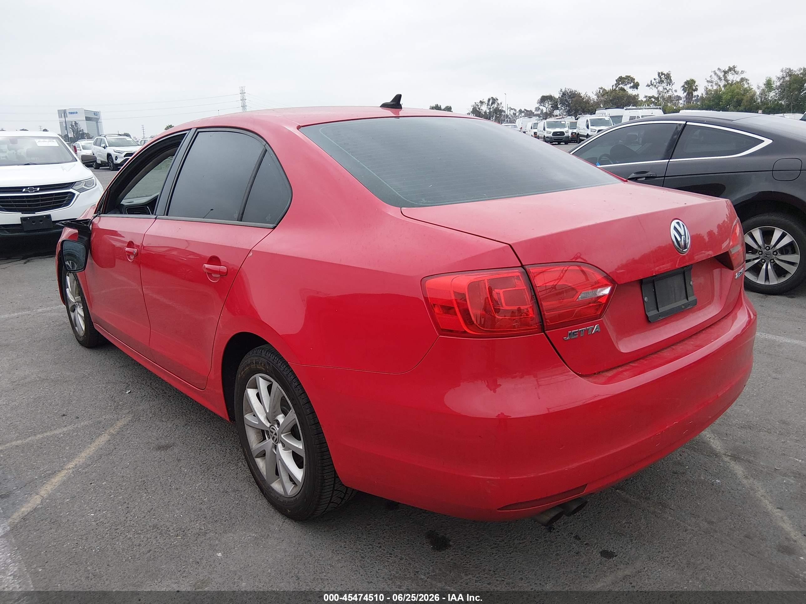 2012 Volkswagen Jetta 2.5l Se Красный vin: 3VWDP7AJ5CM317428