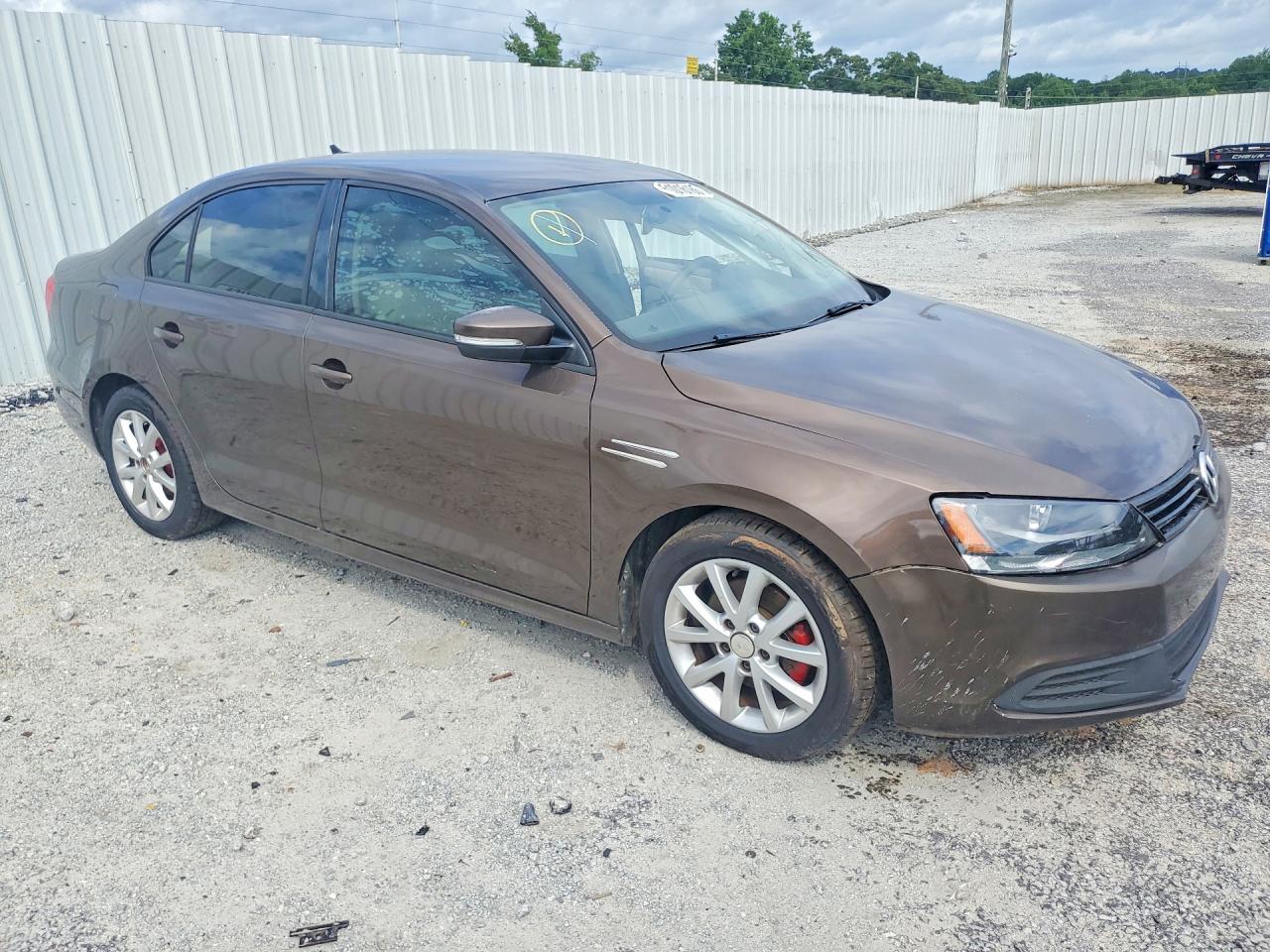 2012 Volkswagen Jetta Se Brown vin: 3VWDP7AJ5CM335962