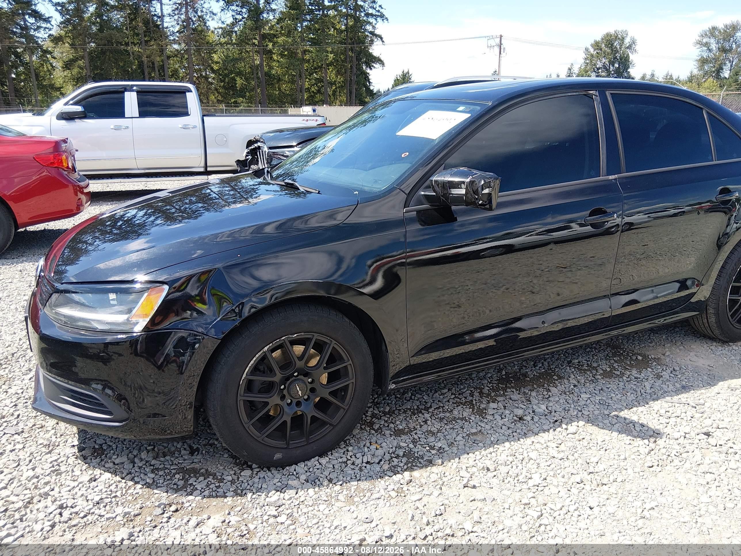 2012 Volkswagen Jetta 2.5l Se Black vin: 3VWDP7AJ5CM350025