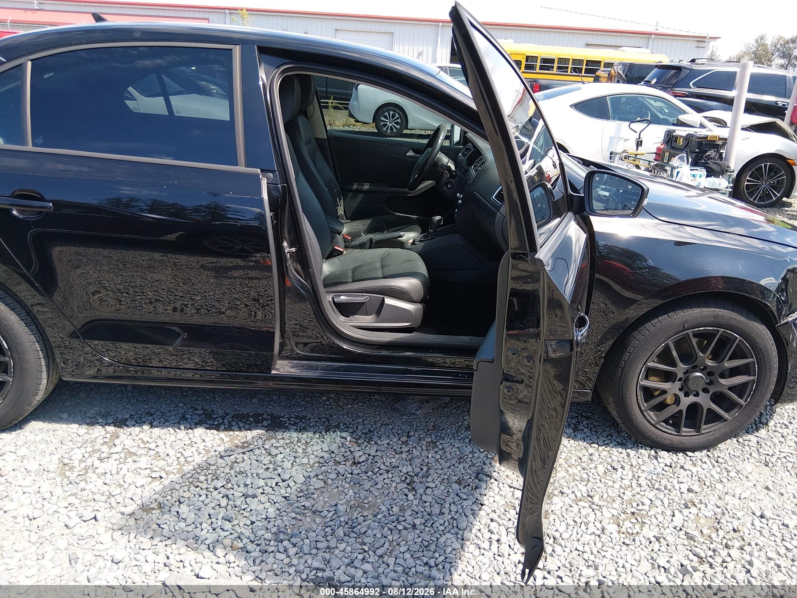 2012 Volkswagen Jetta 2.5l Se Black vin: 3VWDP7AJ5CM350025
