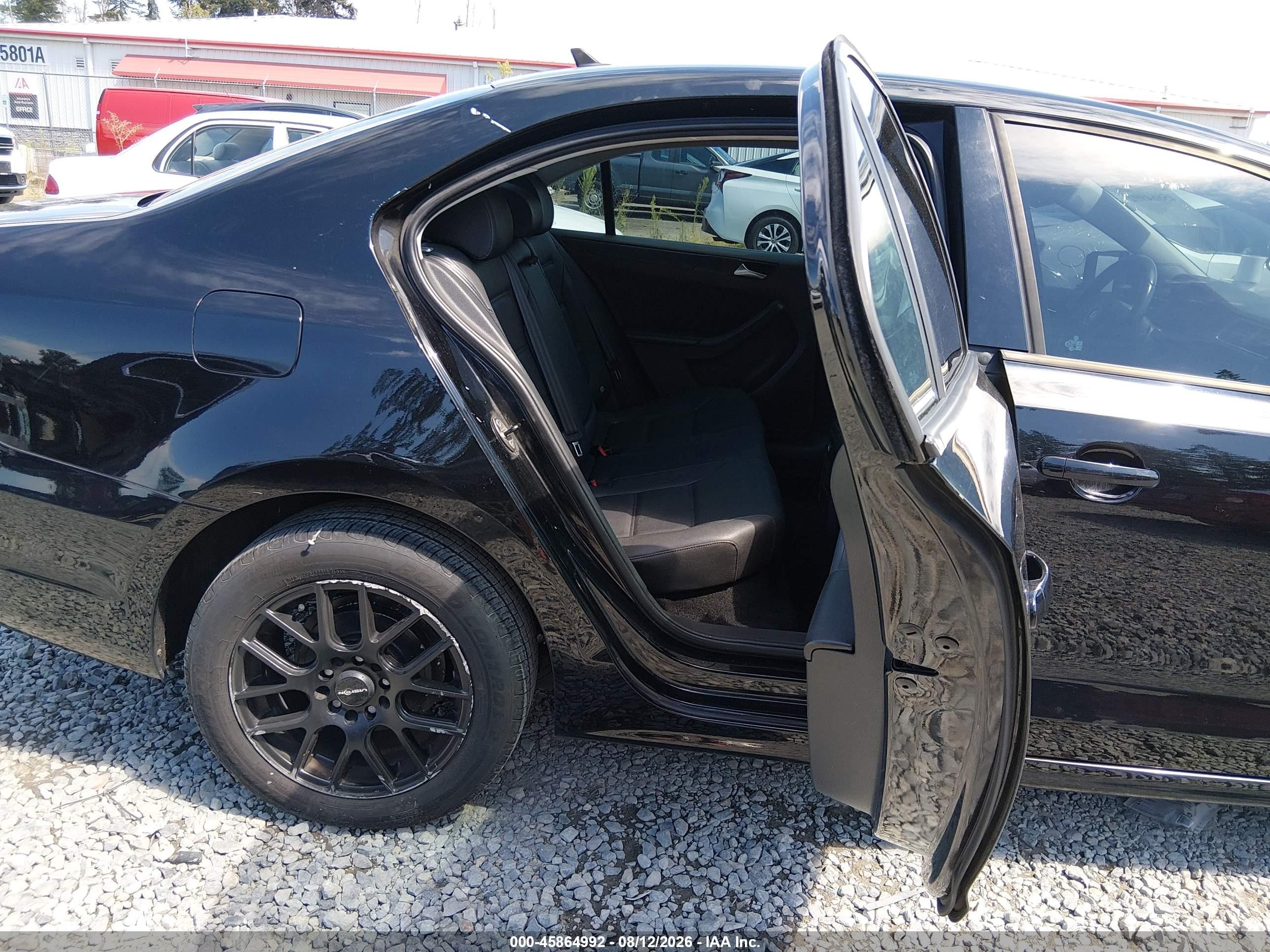 2012 Volkswagen Jetta 2.5l Se Black vin: 3VWDP7AJ5CM350025