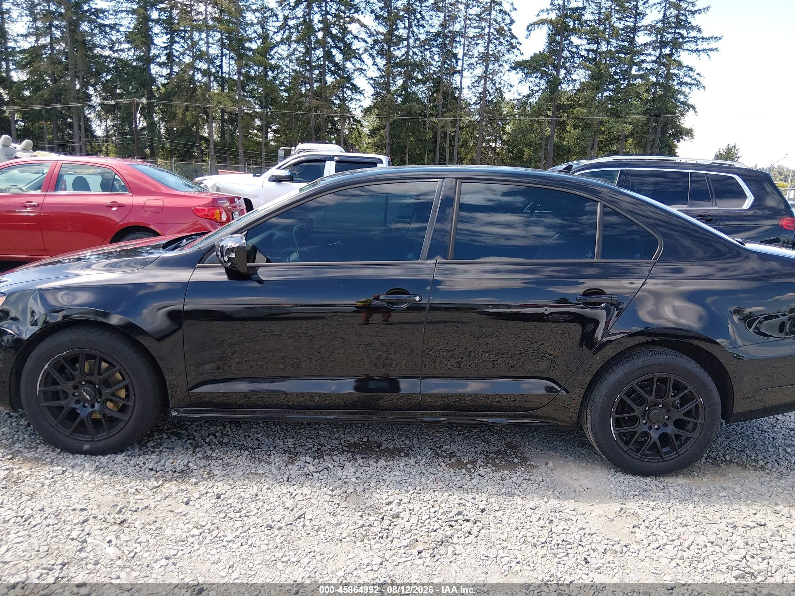 2012 Volkswagen Jetta 2.5l Se Black vin: 3VWDP7AJ5CM350025