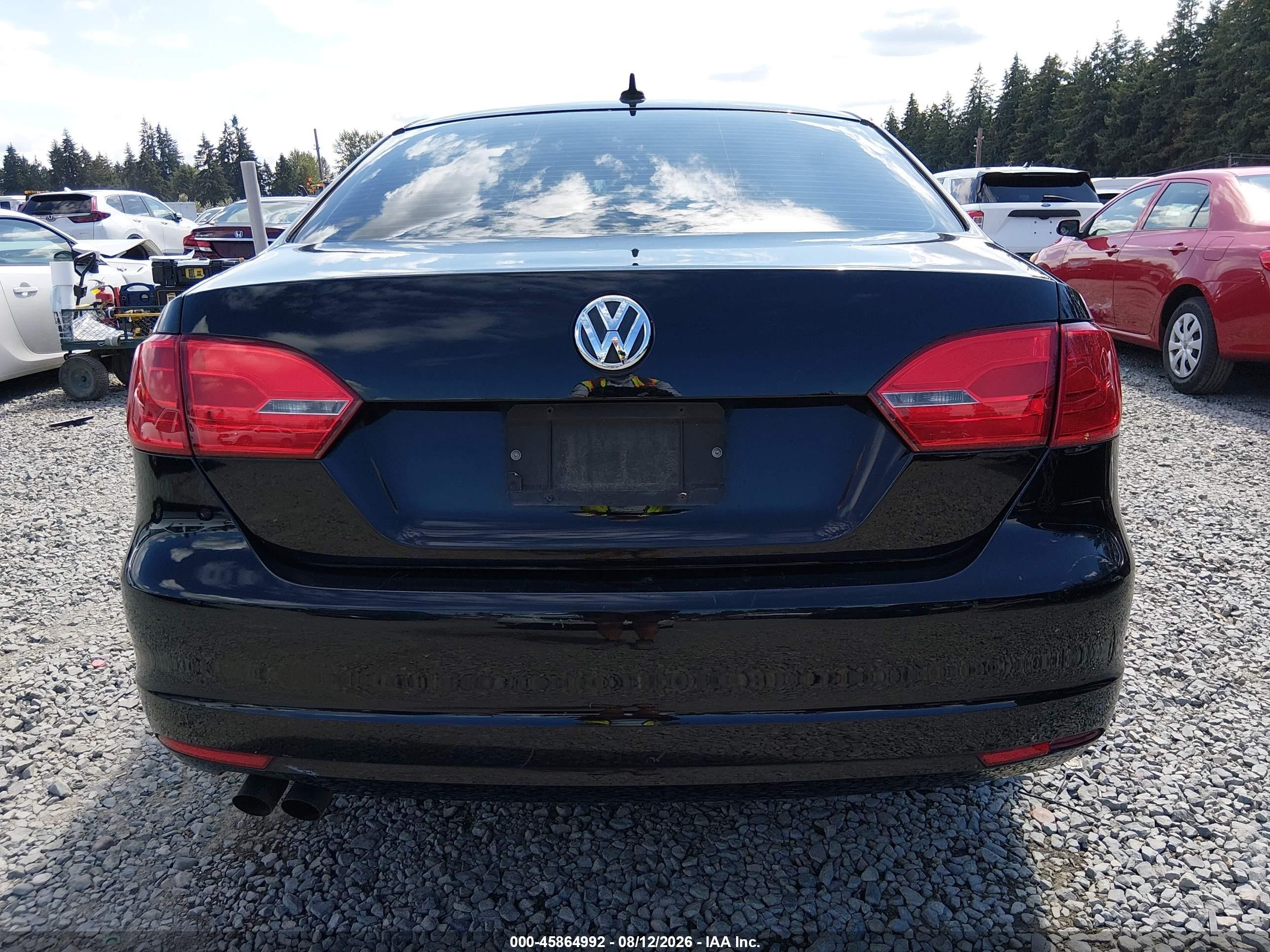 2012 Volkswagen Jetta 2.5l Se Black vin: 3VWDP7AJ5CM350025