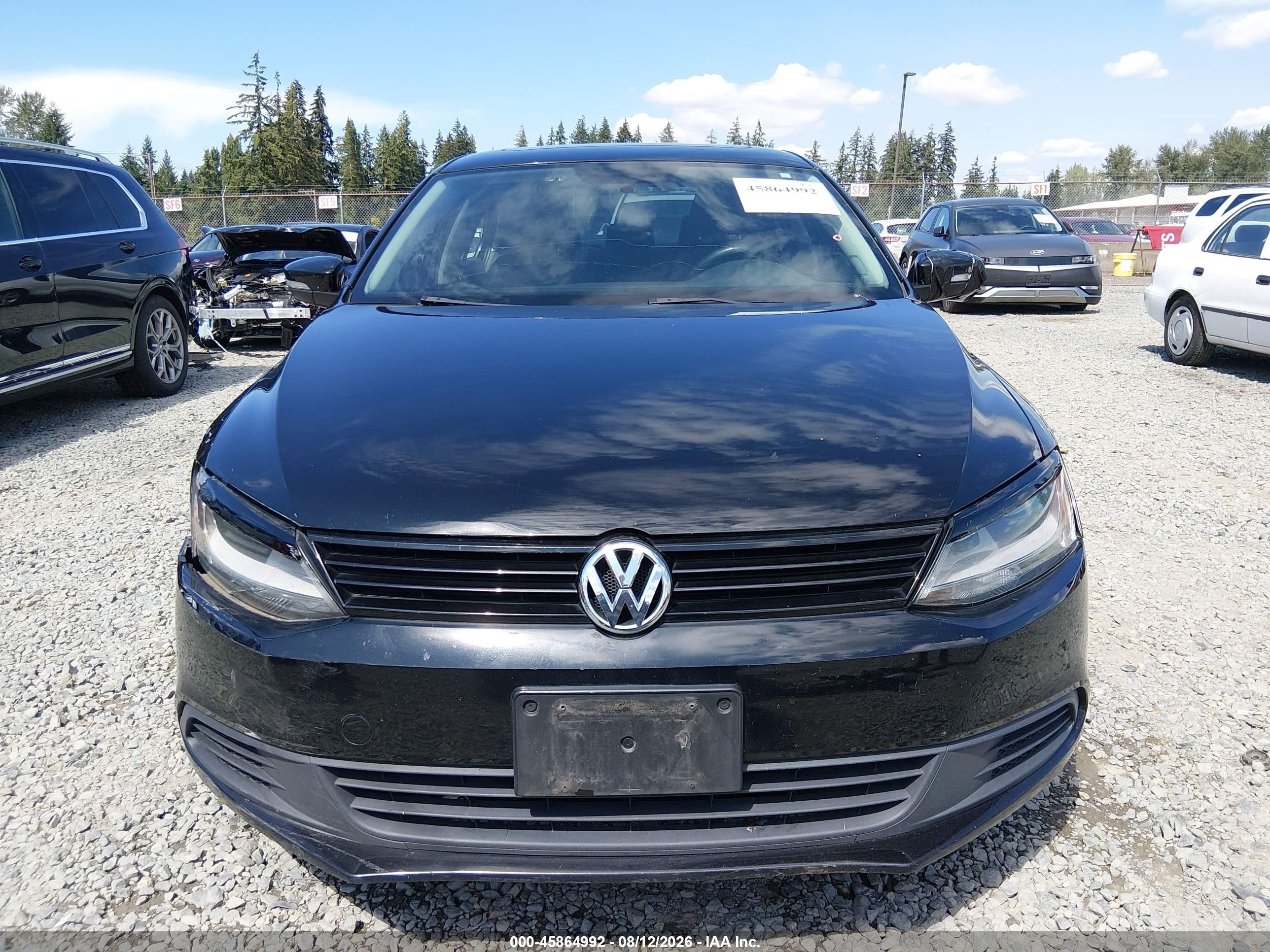 2012 Volkswagen Jetta 2.5l Se Black vin: 3VWDP7AJ5CM350025