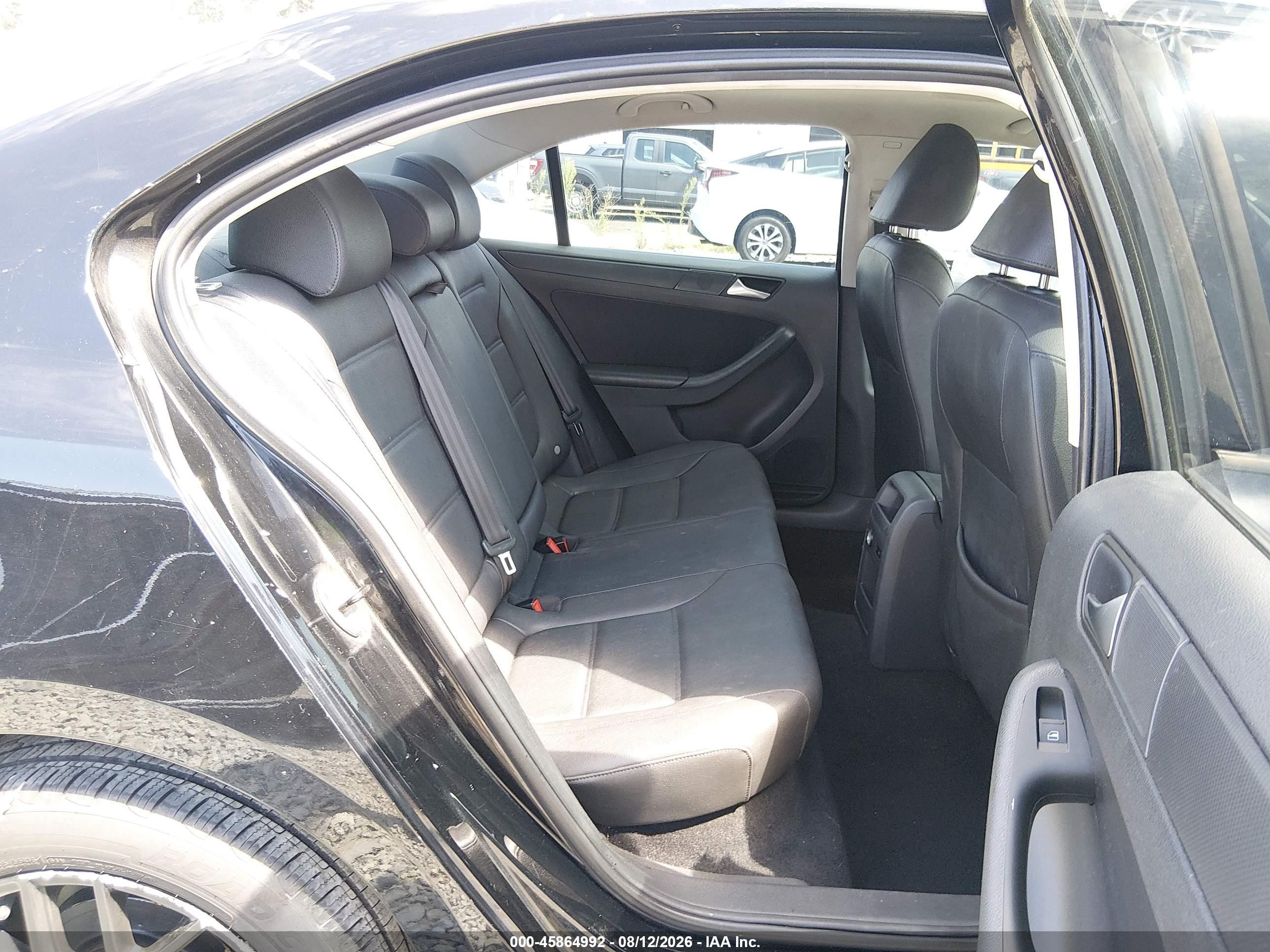 2012 Volkswagen Jetta 2.5l Se Black vin: 3VWDP7AJ5CM350025