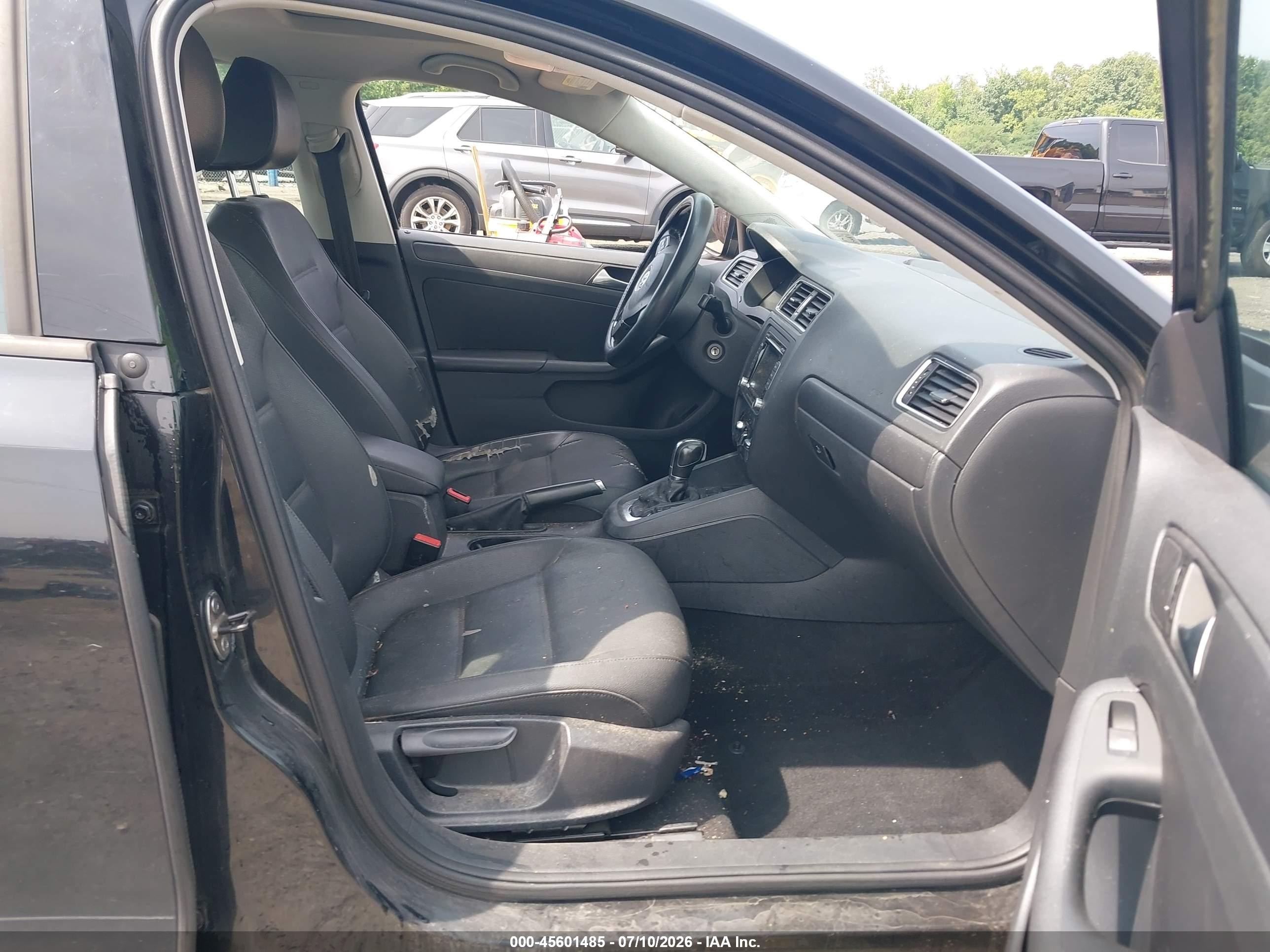 2012 Volkswagen Jetta 2.5l Se Black vin: 3VWDP7AJ5CM387446