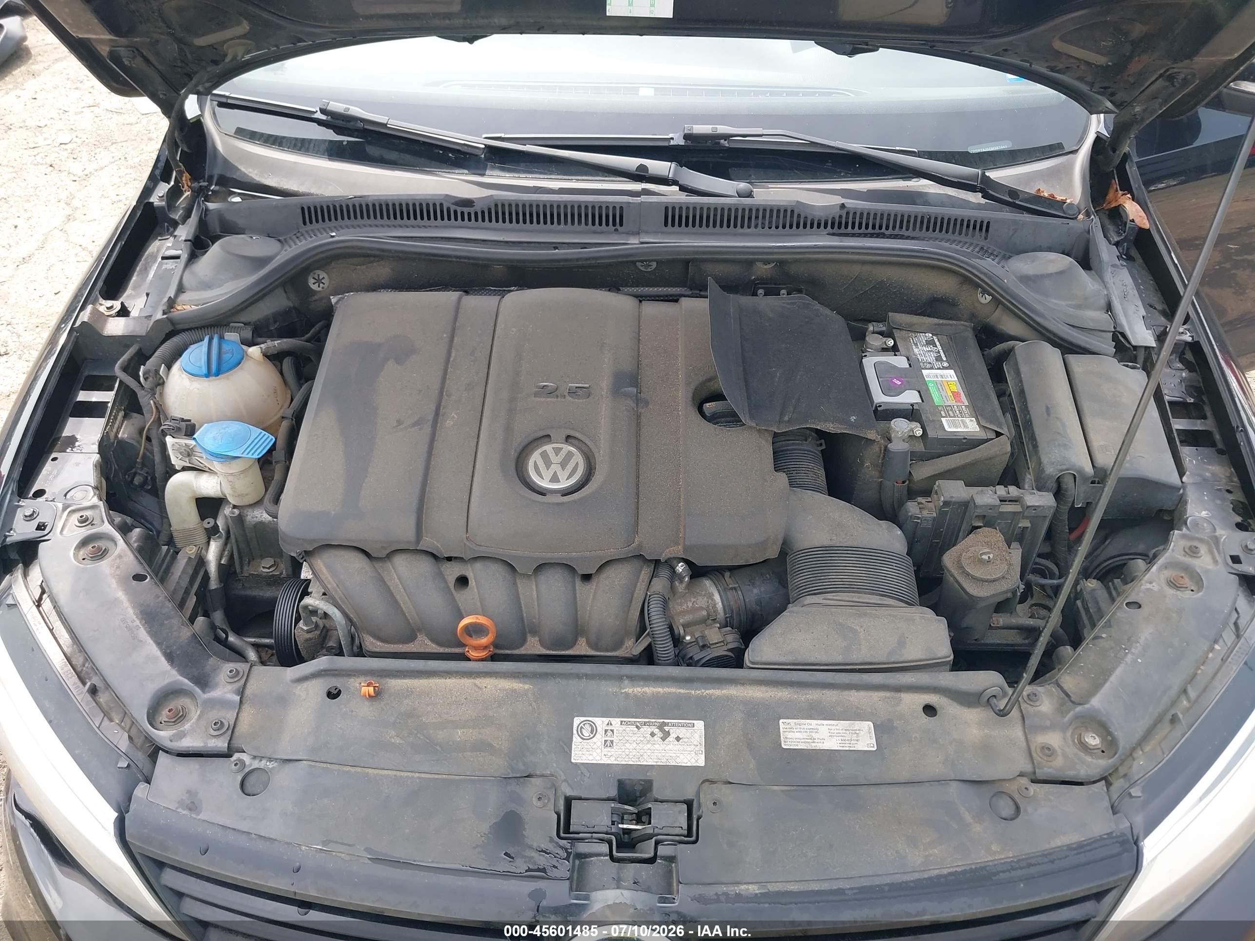 2012 Volkswagen Jetta 2.5l Se Black vin: 3VWDP7AJ5CM387446