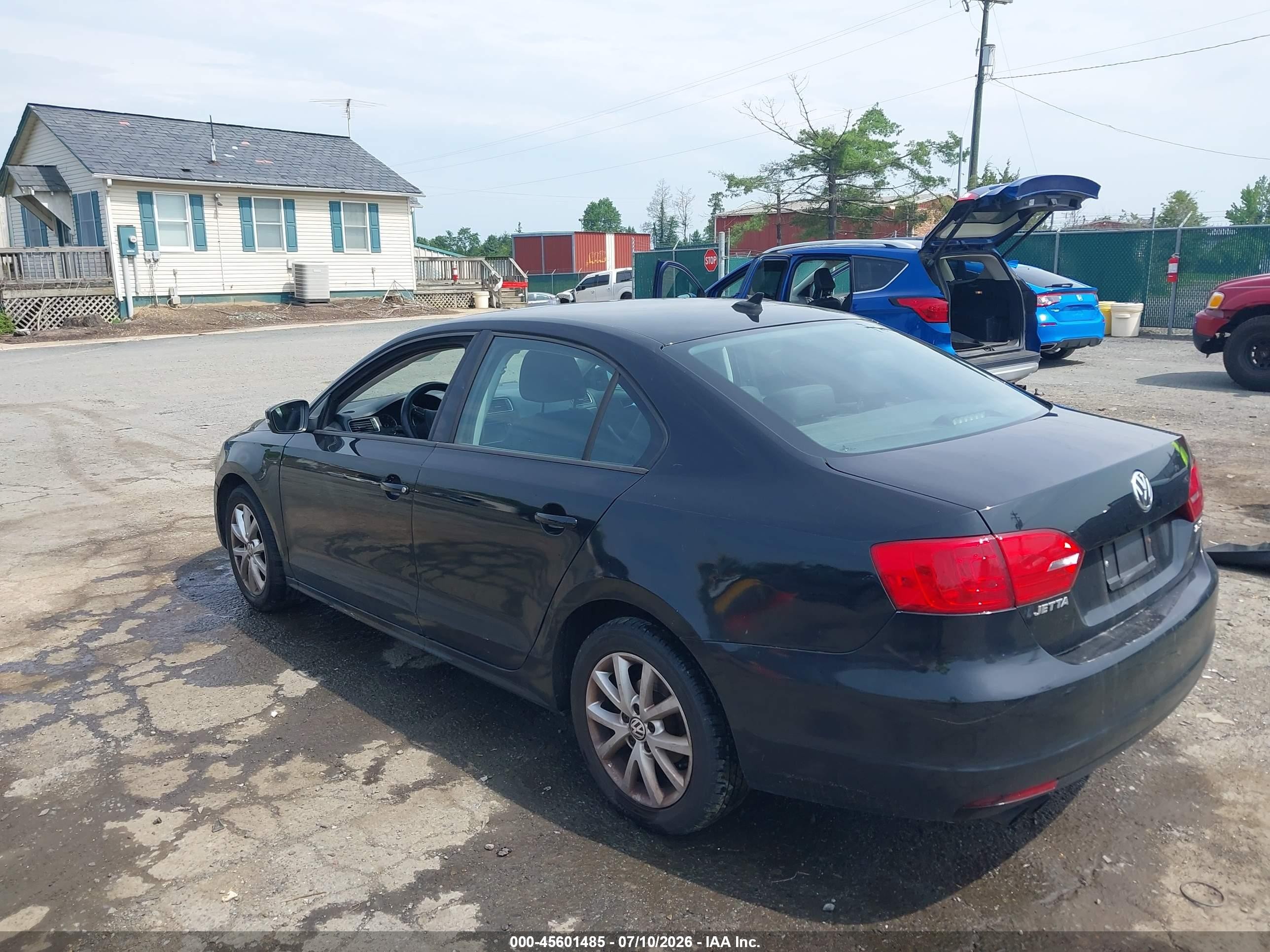 2012 Volkswagen Jetta 2.5l Se Black vin: 3VWDP7AJ5CM387446