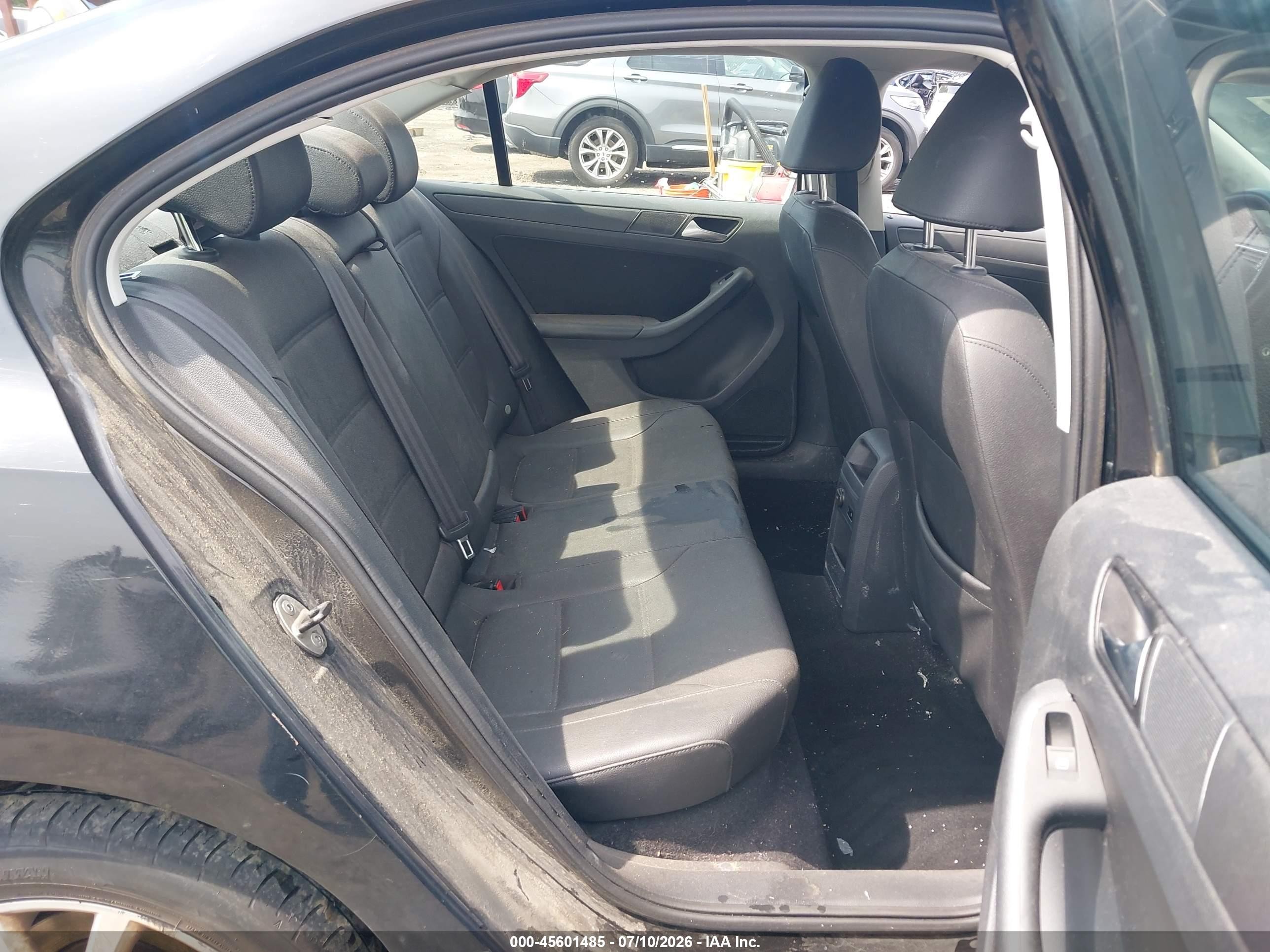 2012 Volkswagen Jetta 2.5l Se Black vin: 3VWDP7AJ5CM387446