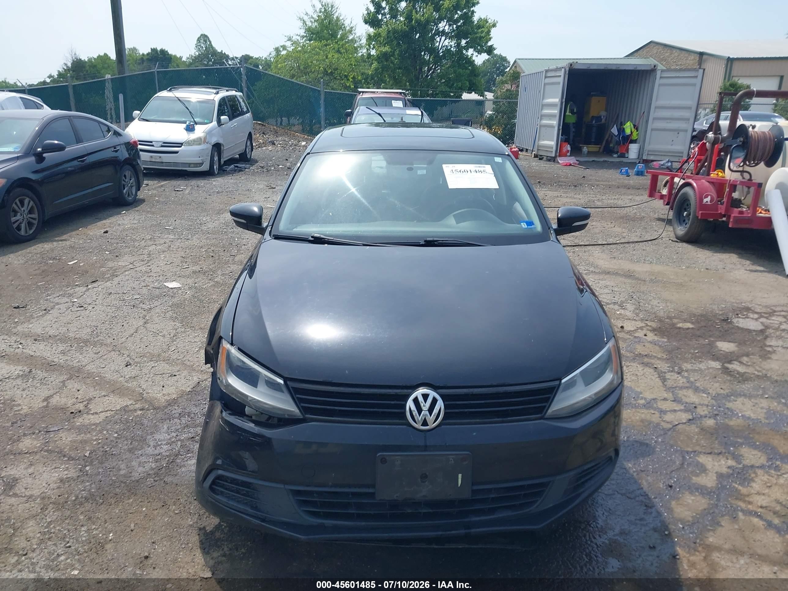 2012 Volkswagen Jetta 2.5l Se Black vin: 3VWDP7AJ5CM387446