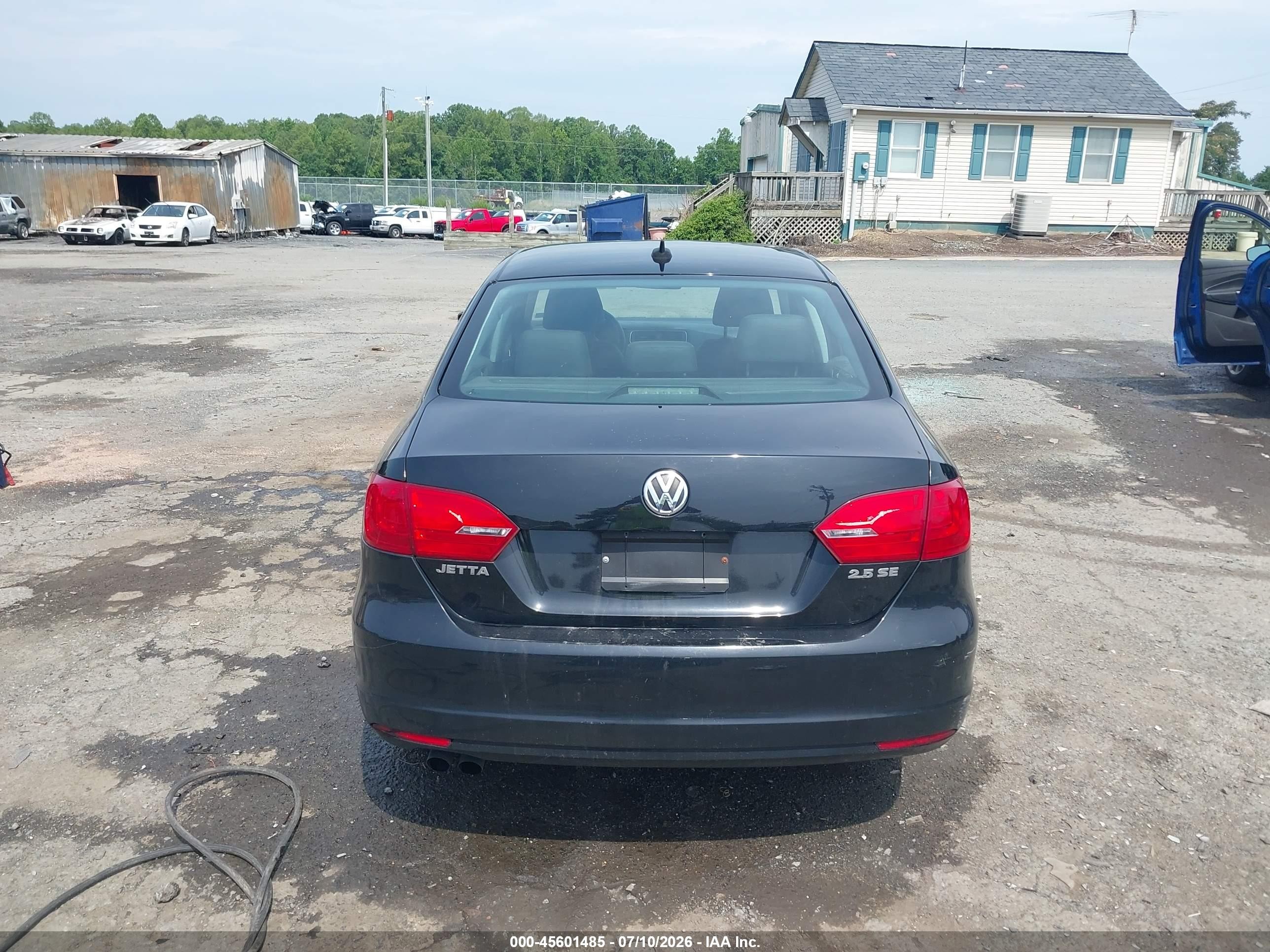 2012 Volkswagen Jetta 2.5l Se Black vin: 3VWDP7AJ5CM387446