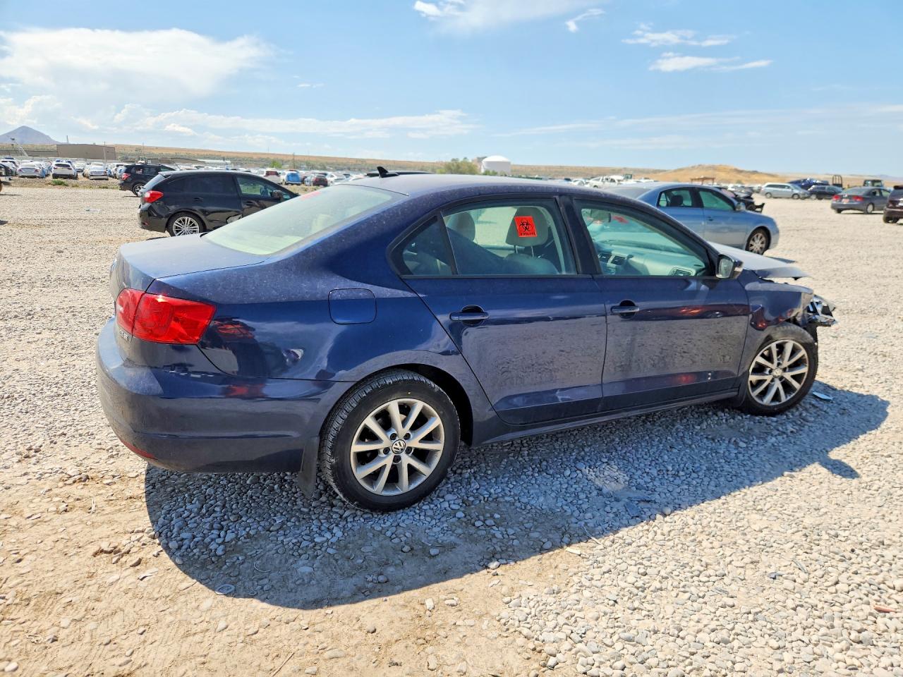 2012 Volkswagen Jetta Se Blue vin: 3VWDP7AJ5CM399208