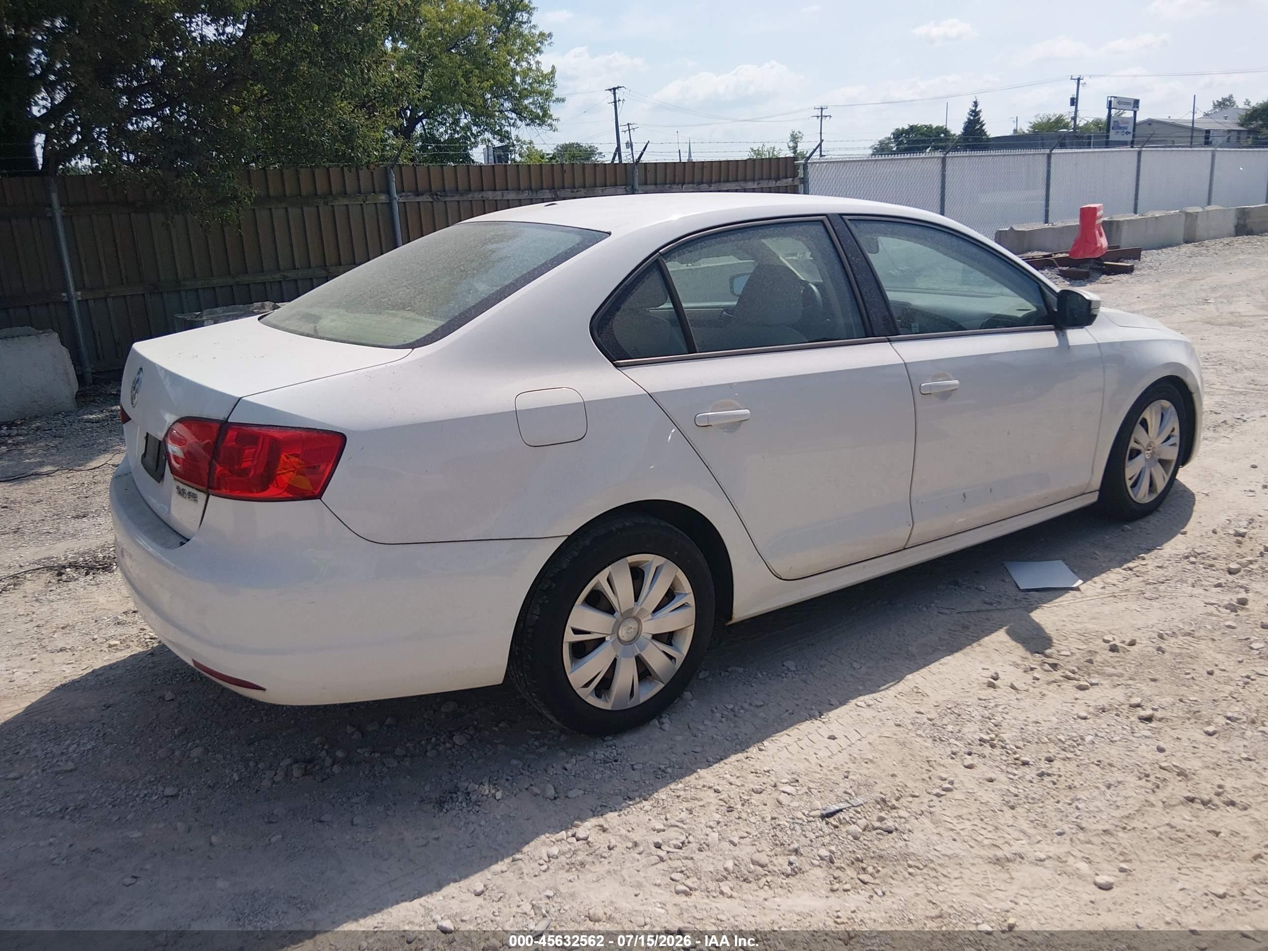 2012 Volkswagen Jetta 2.5l Se Белый vin: 3VWDP7AJ5CM411891