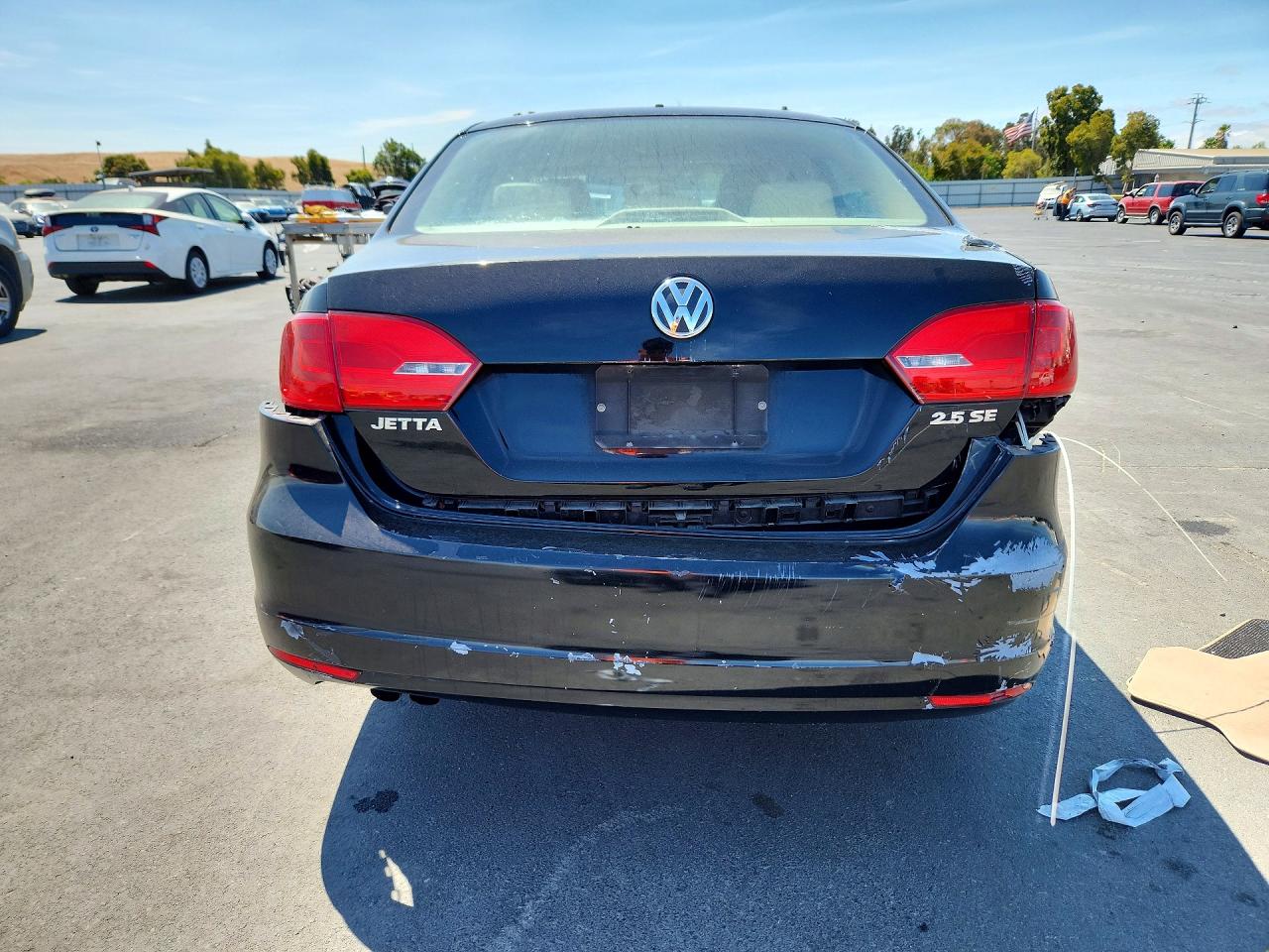 2012 Volkswagen Jetta Se Black vin: 3VWDP7AJ5CM417366