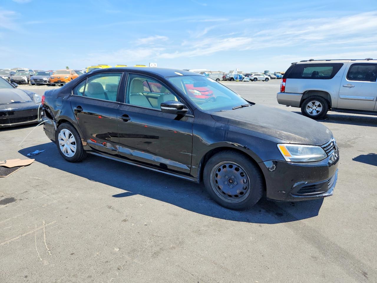 2012 Volkswagen Jetta Se Black vin: 3VWDP7AJ5CM417366