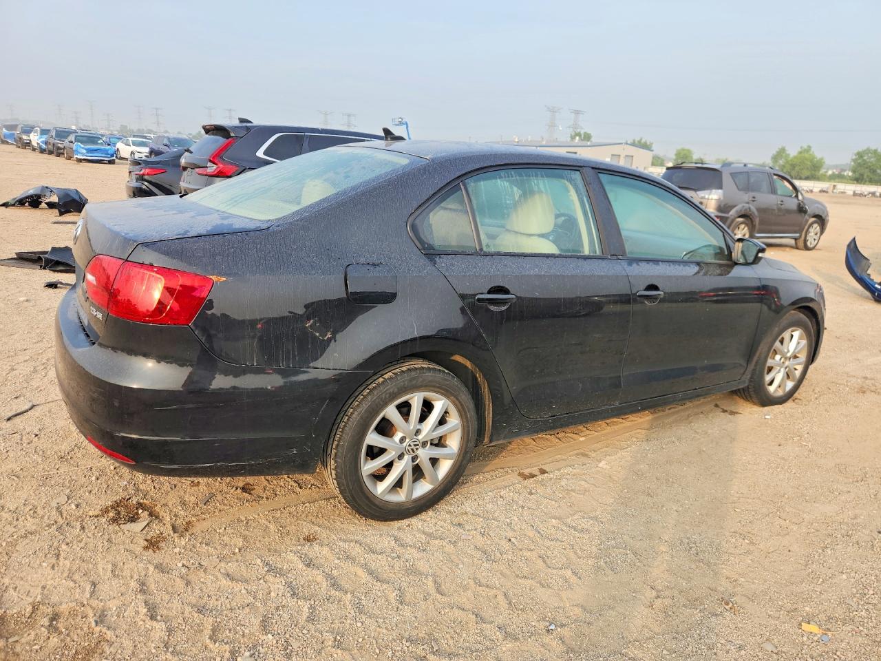 2012 Volkswagen Jetta Se Black vin: 3VWDP7AJ5CM466180