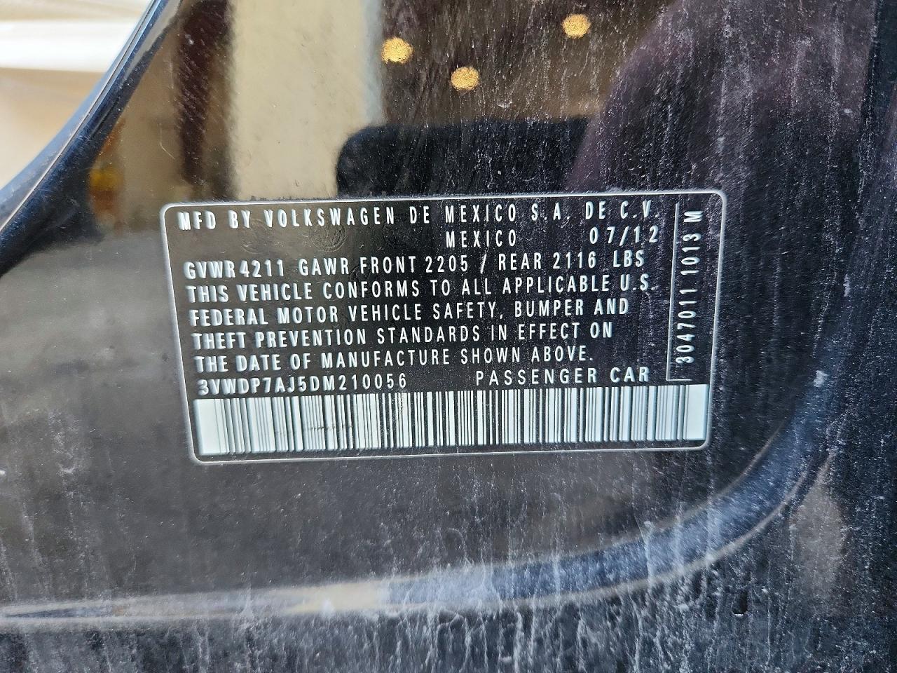 2013 Volkswagen Jetta Se Черный vin: 3VWDP7AJ5DM210056