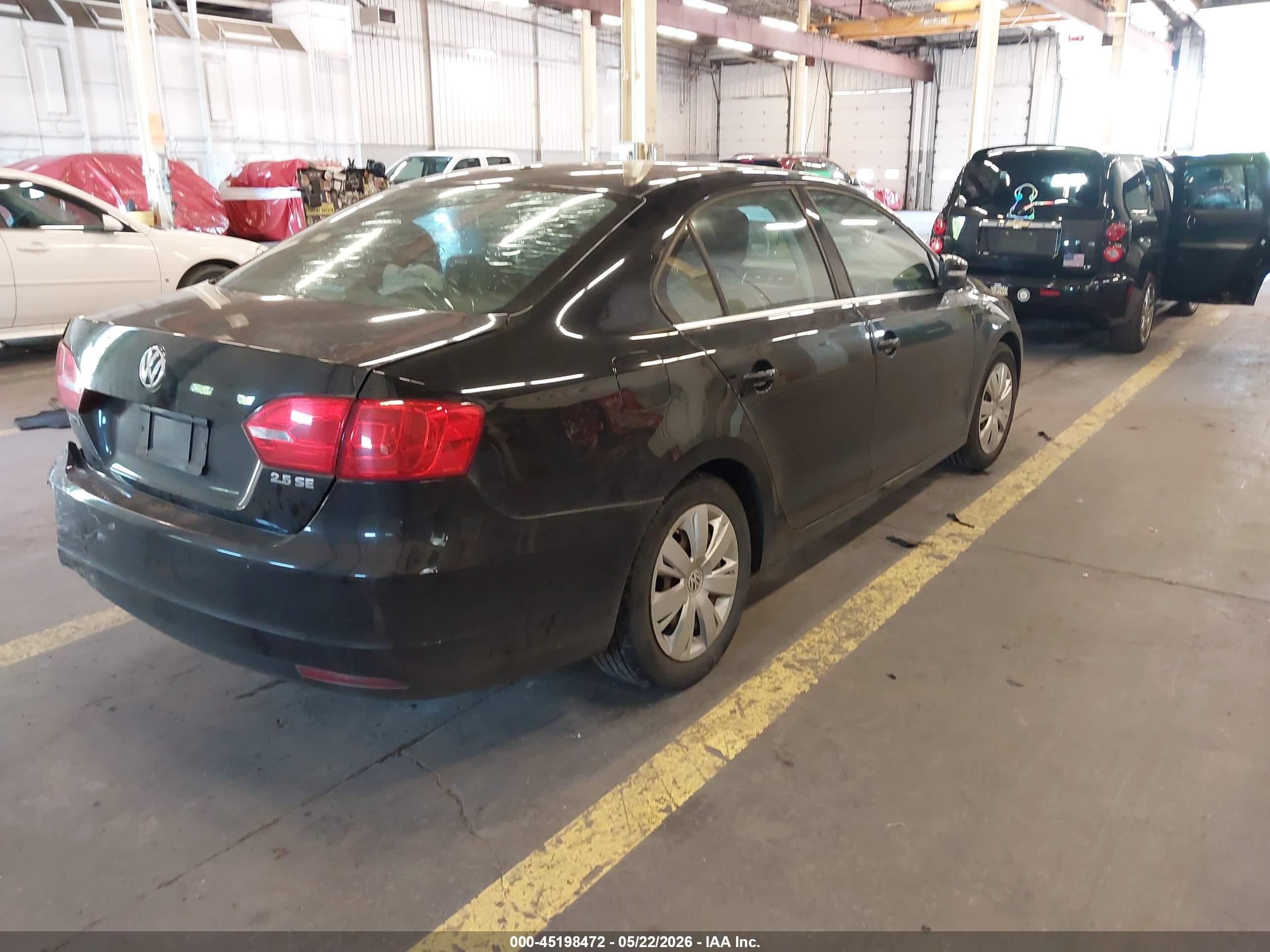 2013 Volkswagen Jetta 2.5l Se Black vin: 3VWDP7AJ5DM292158