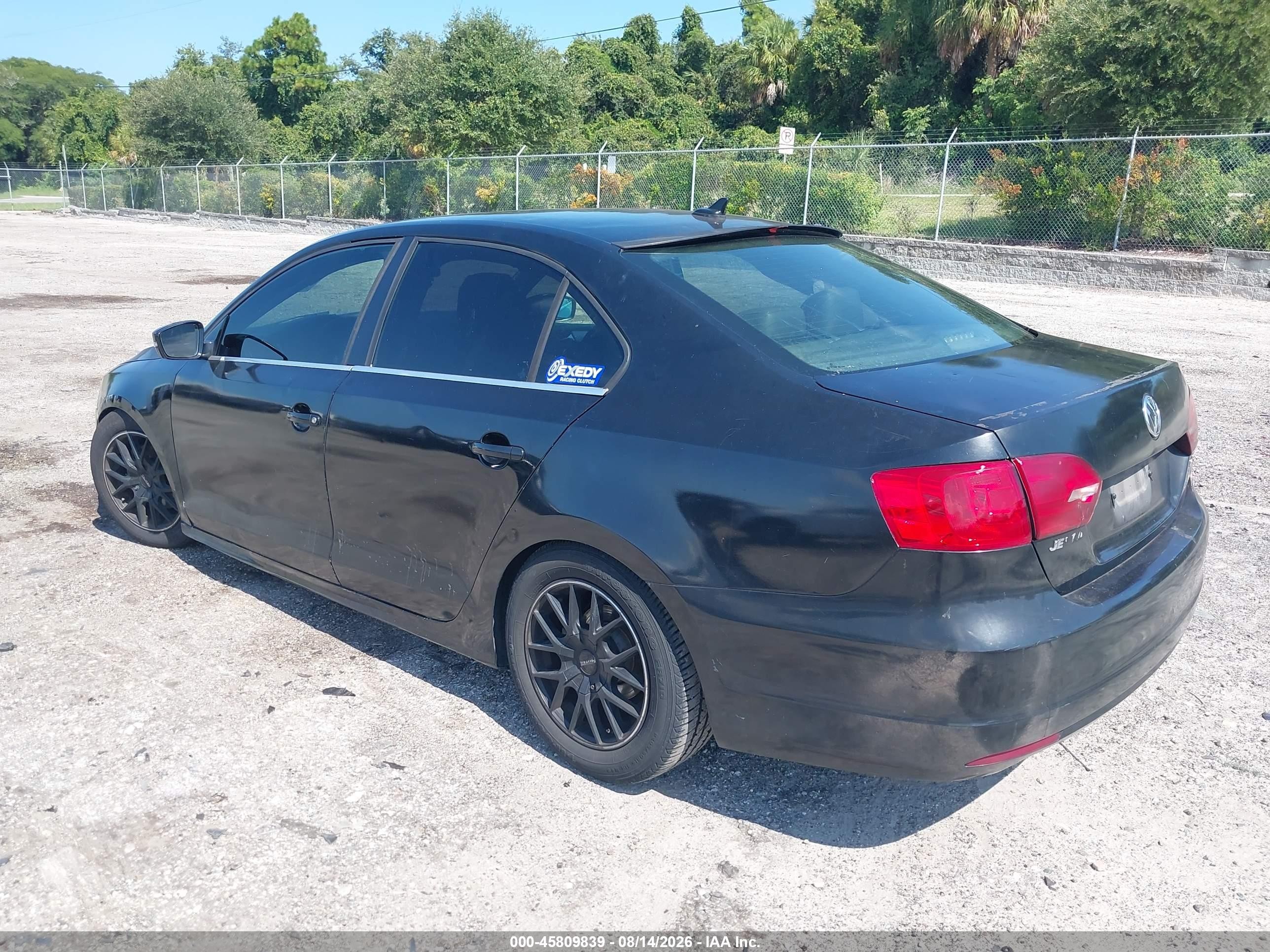 2013 Volkswagen Jetta 2.5l Se Black vin: 3VWDP7AJ5DM350611