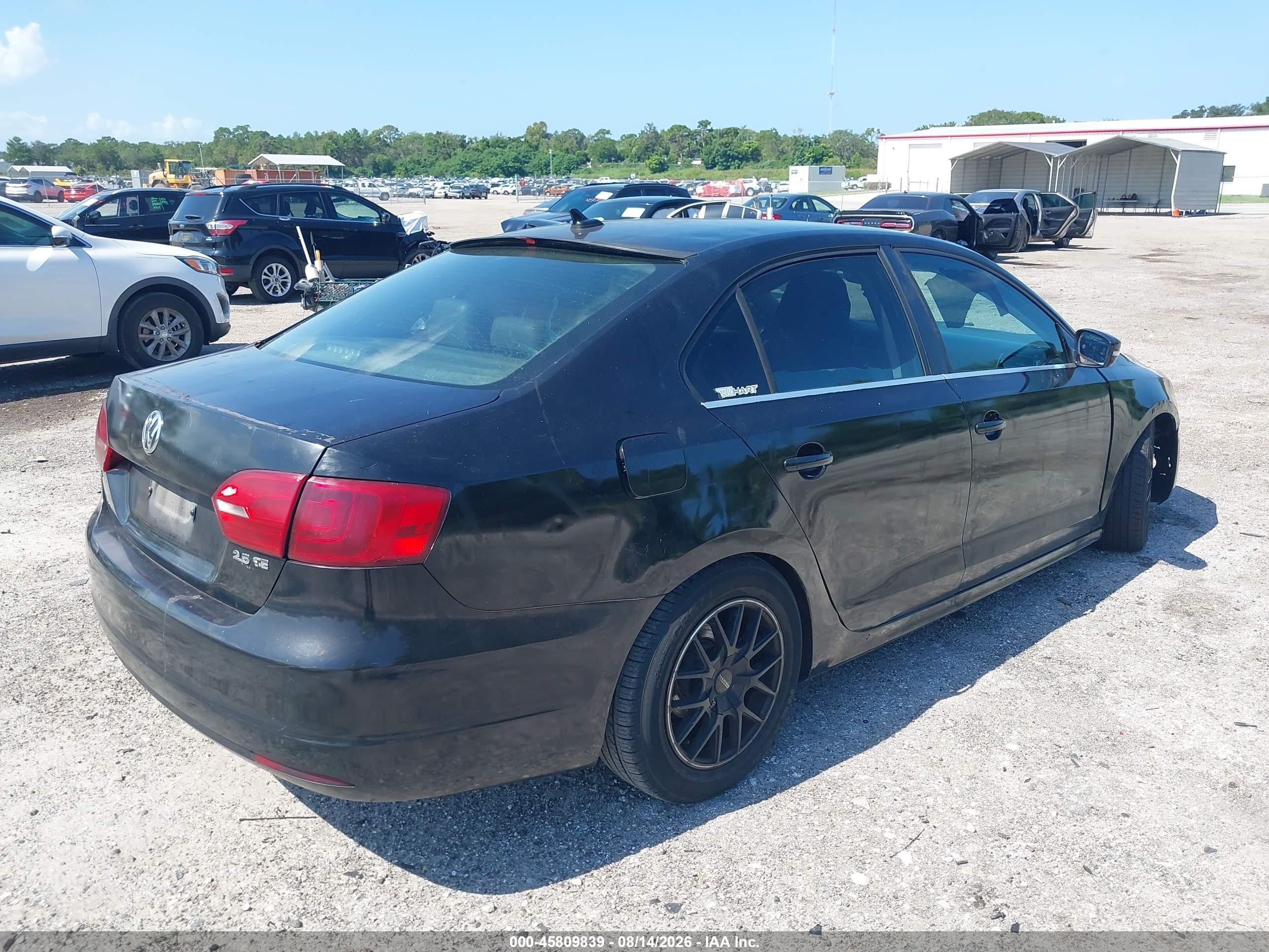 2013 Volkswagen Jetta 2.5l Se Black vin: 3VWDP7AJ5DM350611