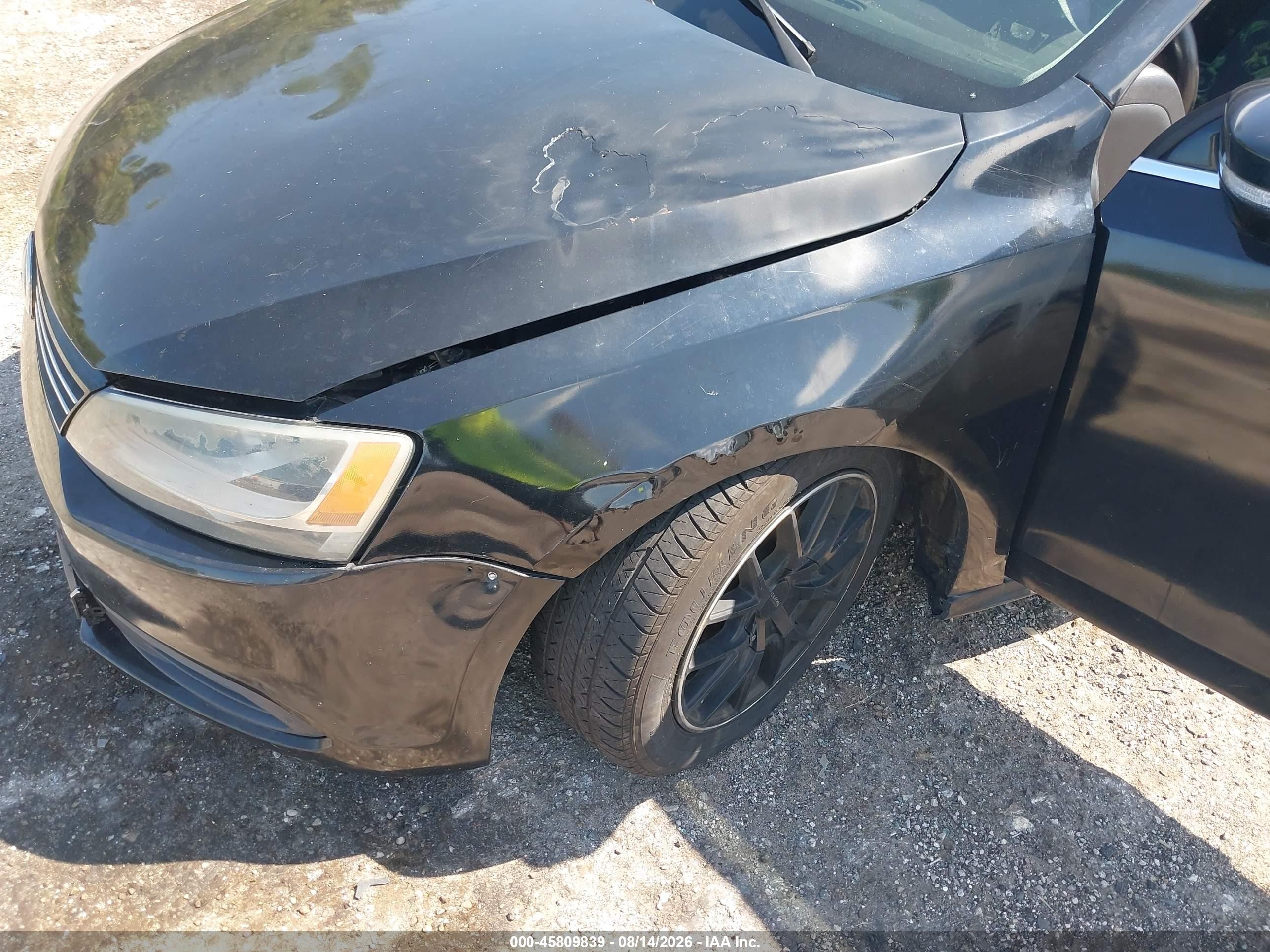 2013 Volkswagen Jetta 2.5l Se Black vin: 3VWDP7AJ5DM350611