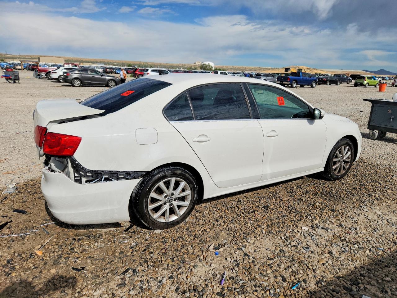 2013 Volkswagen Jetta Se White vin: 3VWDP7AJ5DM350799