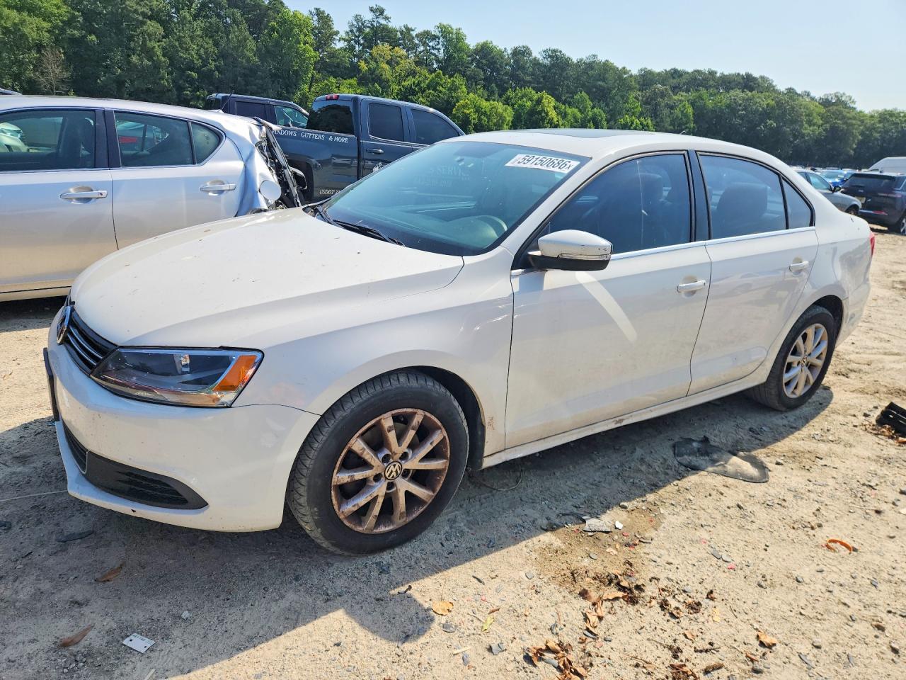 2013 Volkswagen Jetta Se White vin: 3VWDP7AJ5DM354674