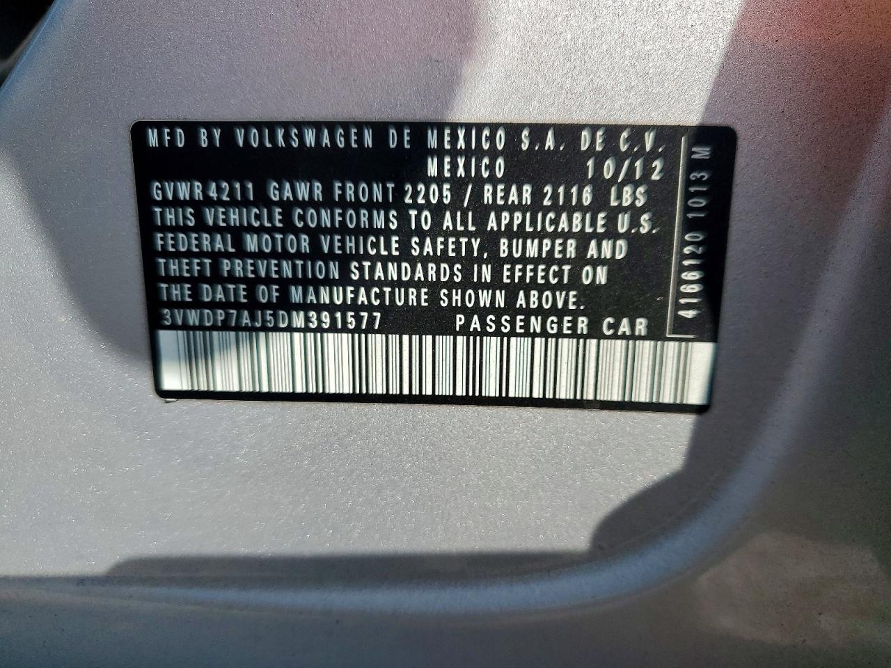 2013 Volkswagen Jetta Se Серебряный vin: 3VWDP7AJ5DM391577