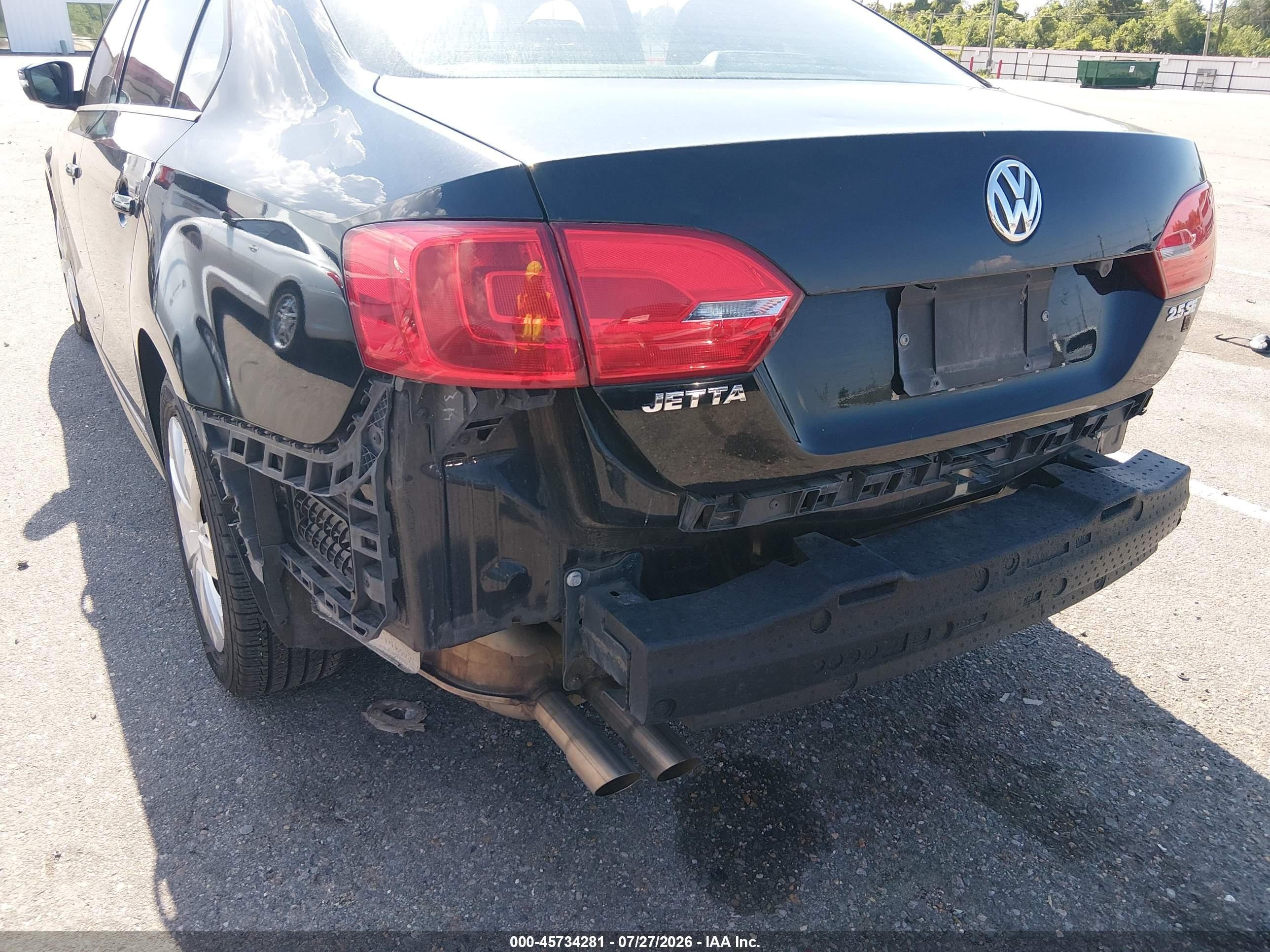 2013 Volkswagen Jetta 2.5l Se Black vin: 3VWDP7AJ5DM419197