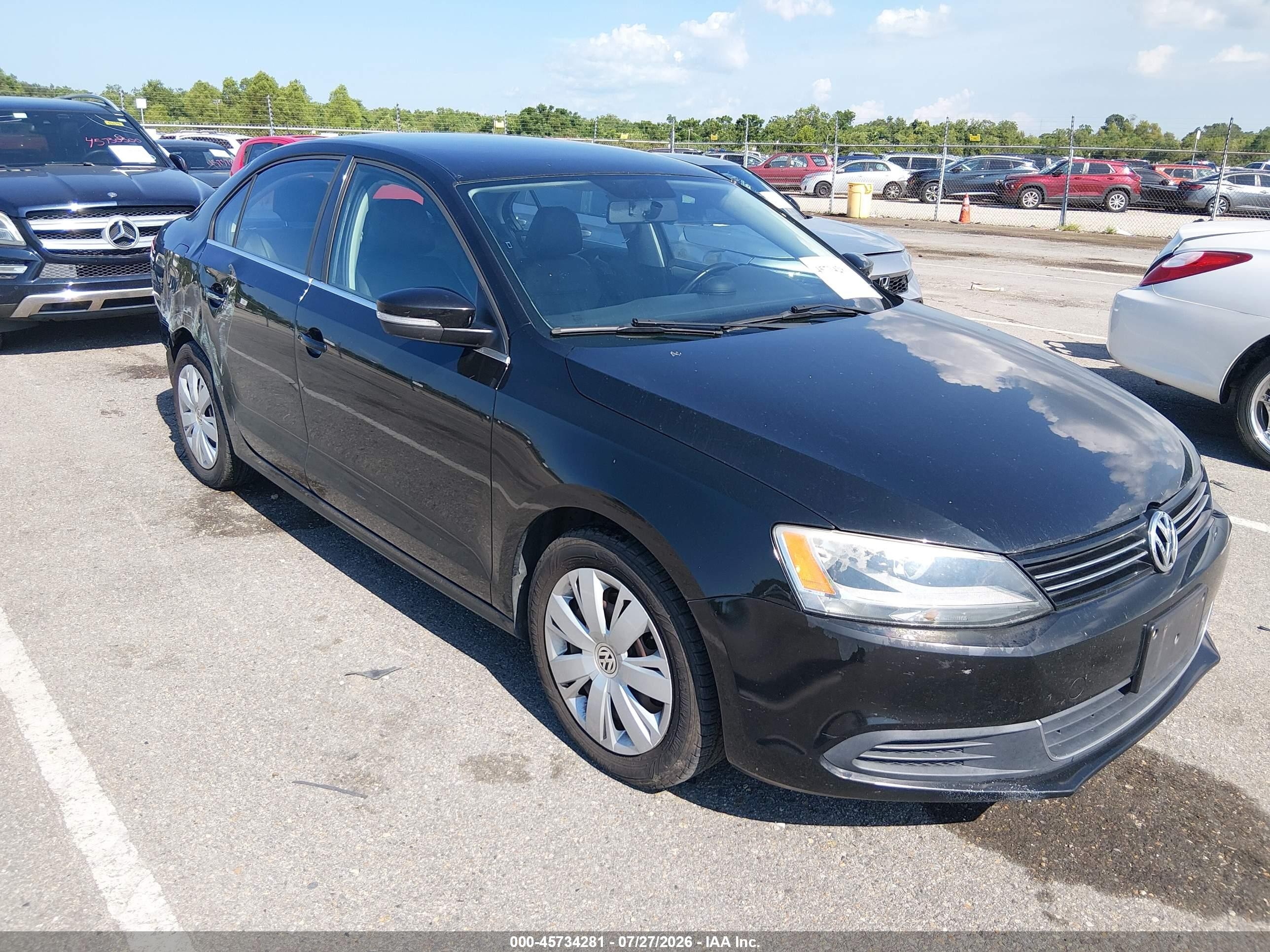 2013 Volkswagen Jetta 2.5l Se Black vin: 3VWDP7AJ5DM419197
