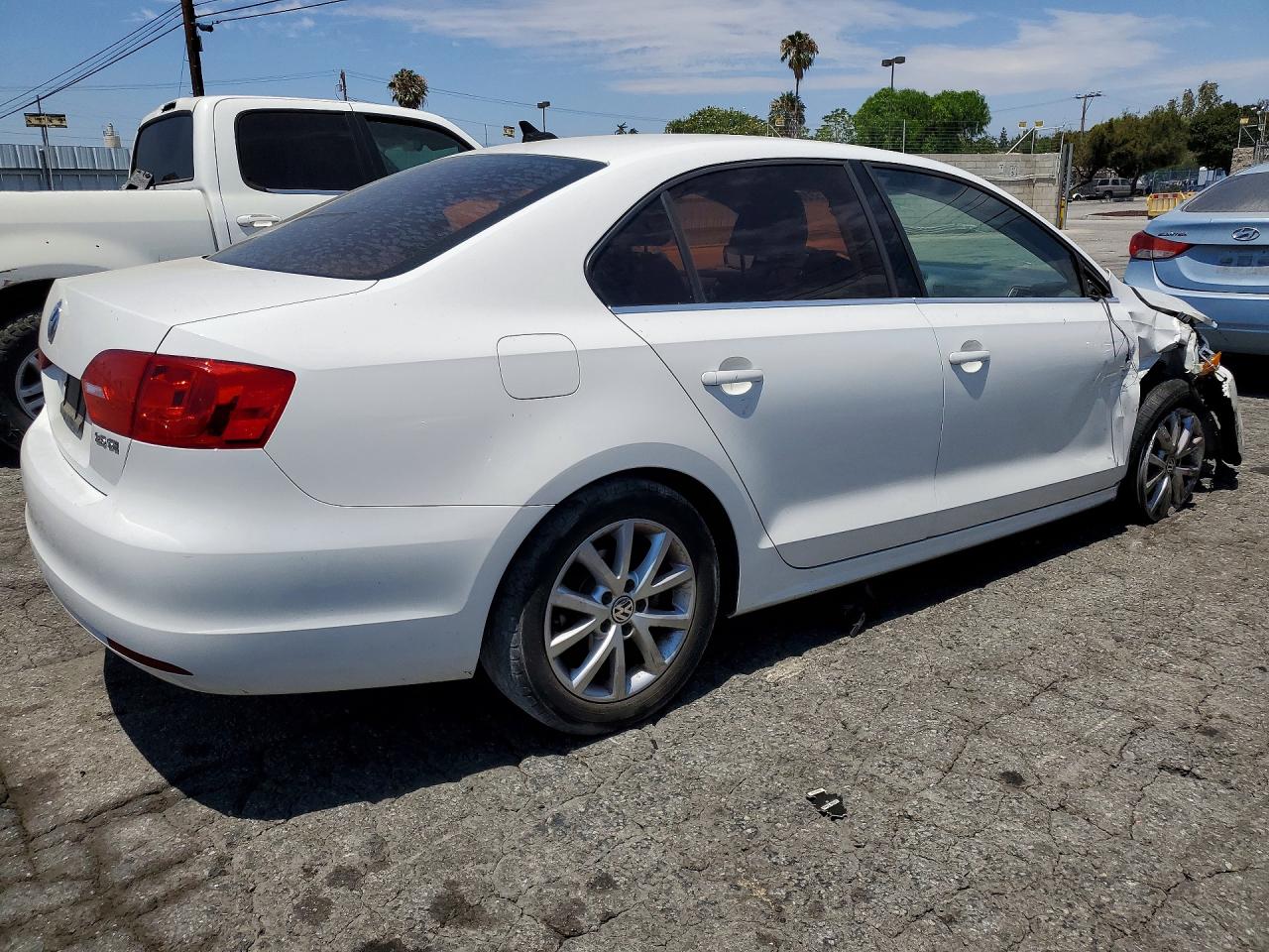 2013 Volkswagen Jetta Se White vin: 3VWDP7AJ5DM434105