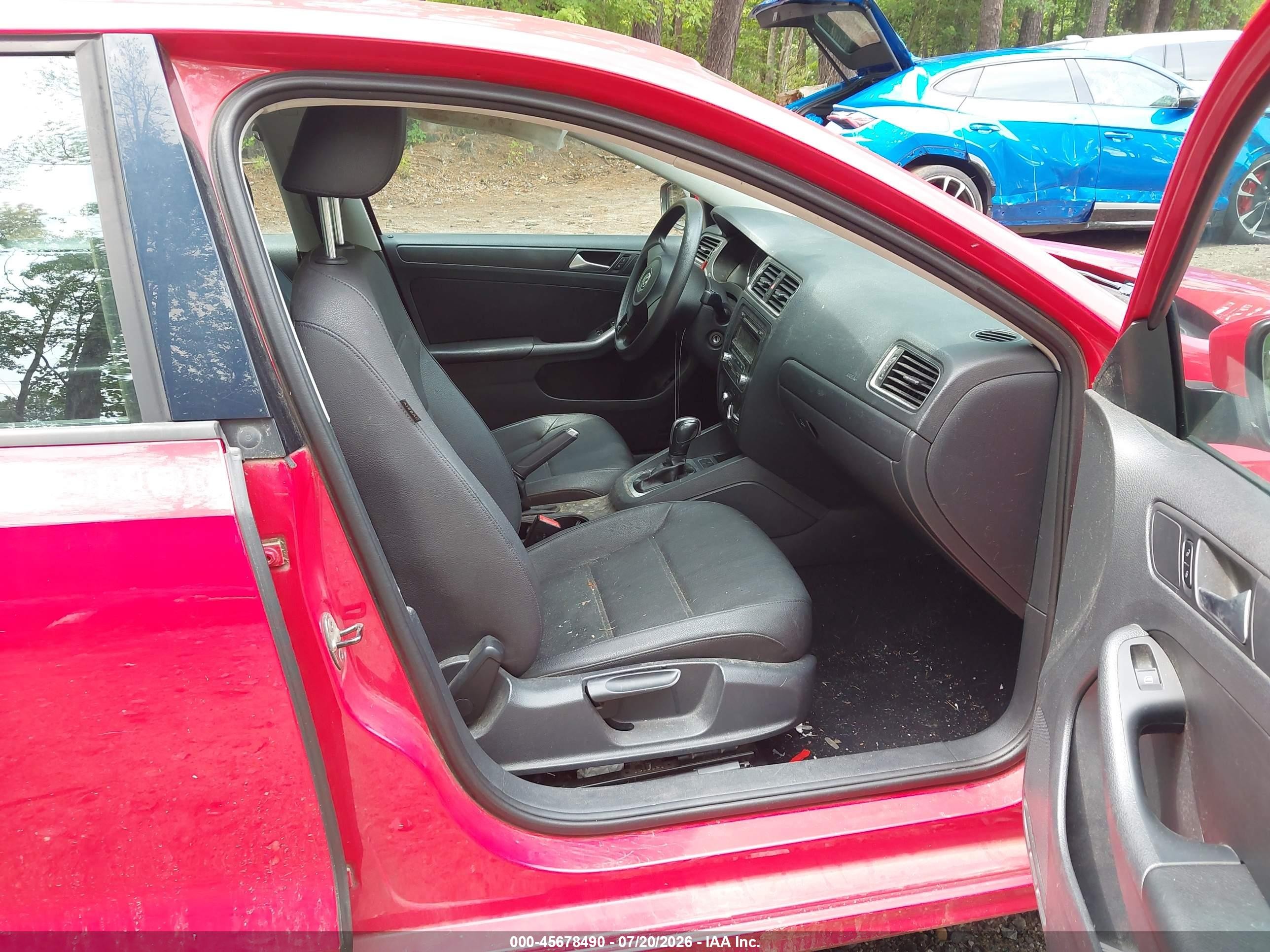 2012 Volkswagen Jetta 2.5l Se Красный vin: 3VWDP7AJ6CM118212