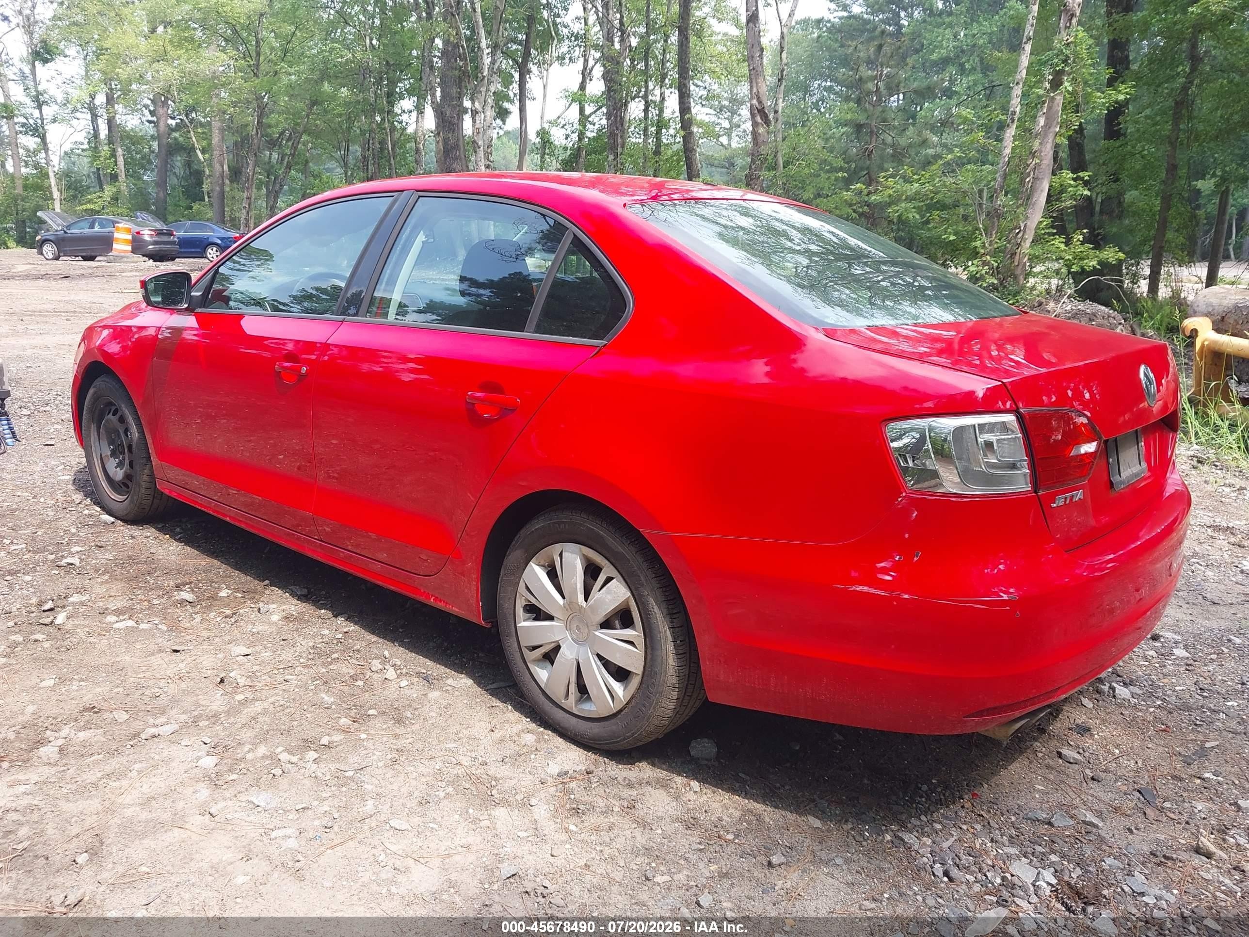 2012 Volkswagen Jetta 2.5l Se Красный vin: 3VWDP7AJ6CM118212
