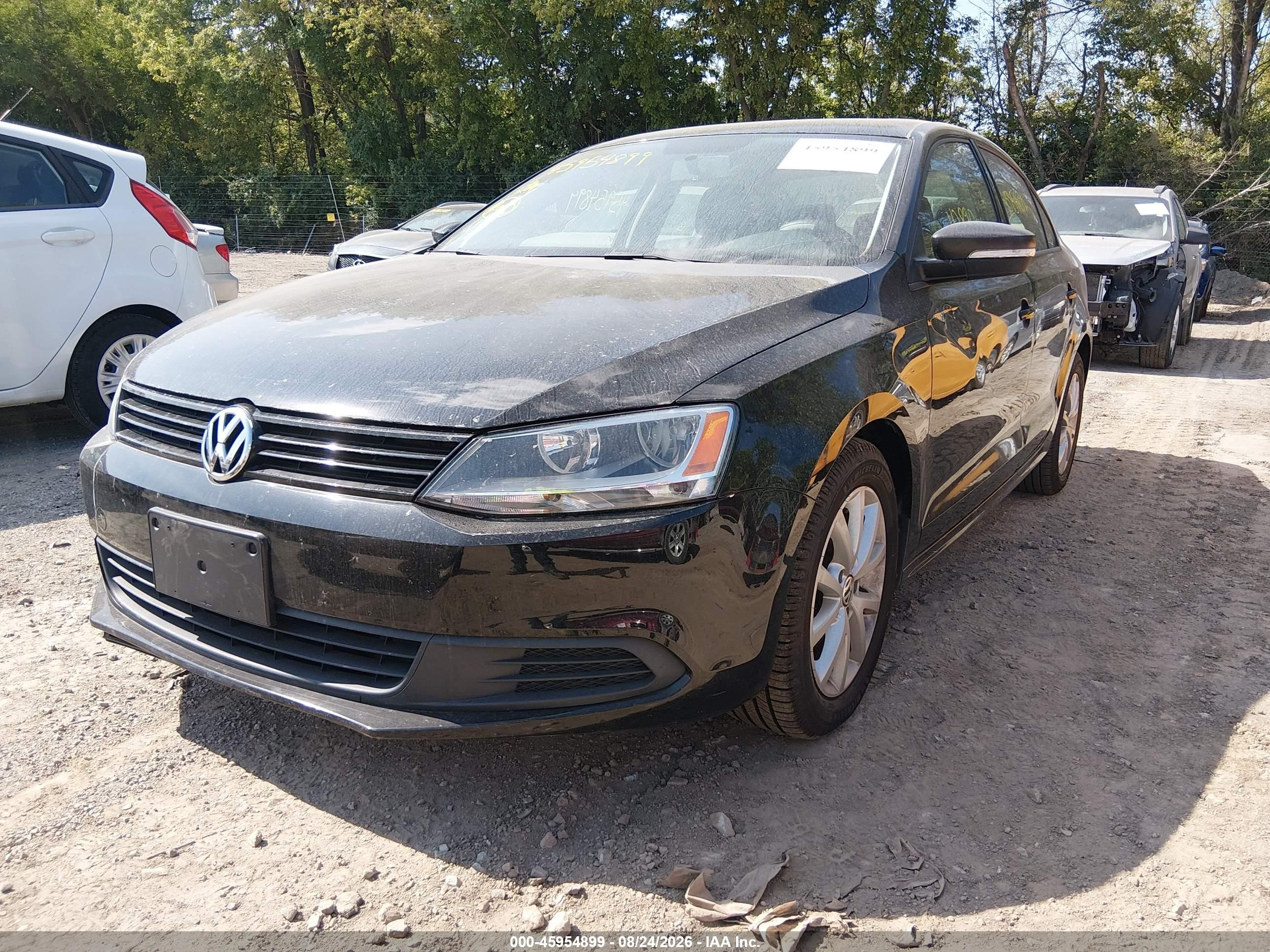2012 Volkswagen Jetta 2.5l Se Black vin: 3VWDP7AJ6CM321987