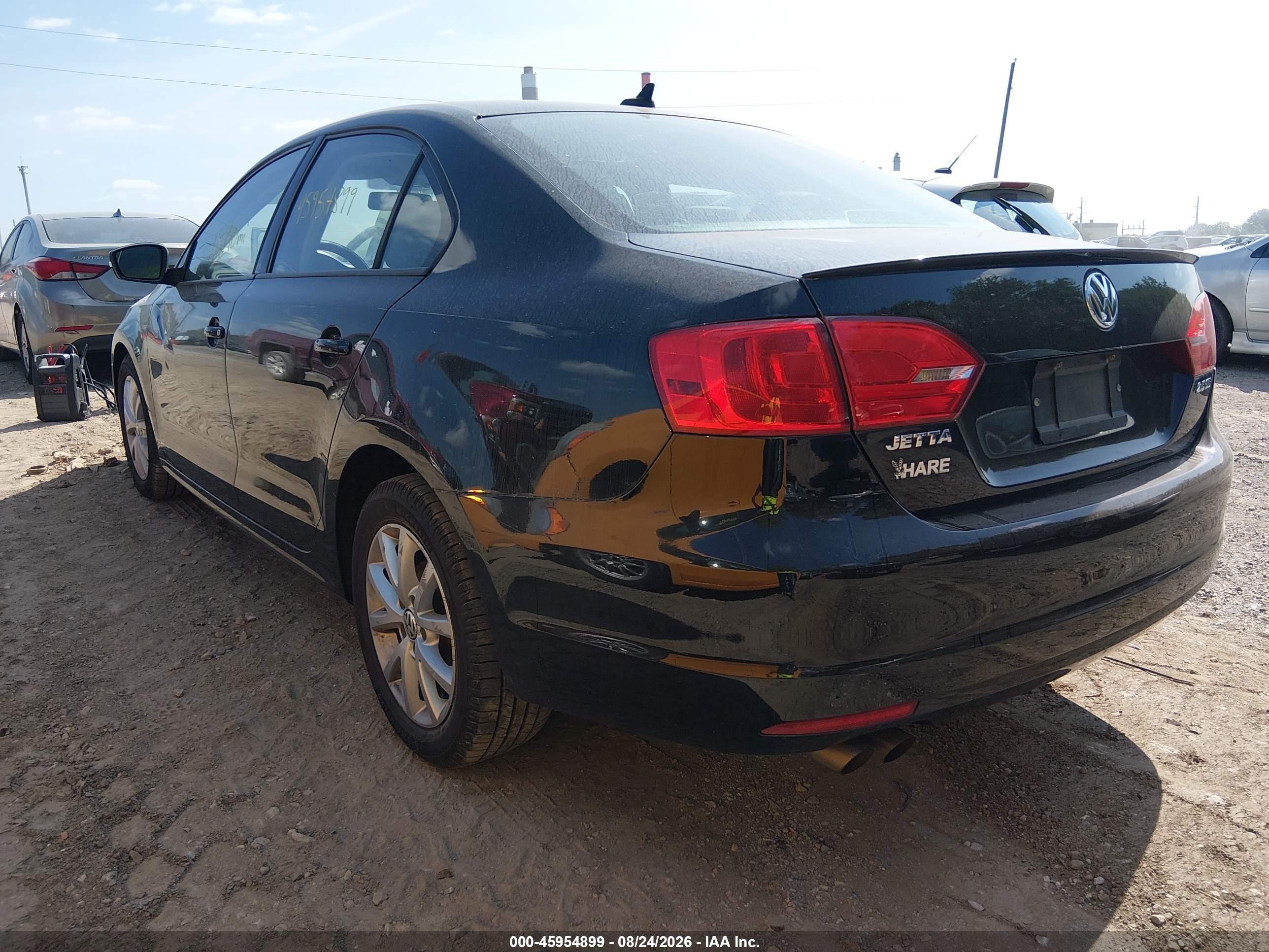 2012 Volkswagen Jetta 2.5l Se Black vin: 3VWDP7AJ6CM321987