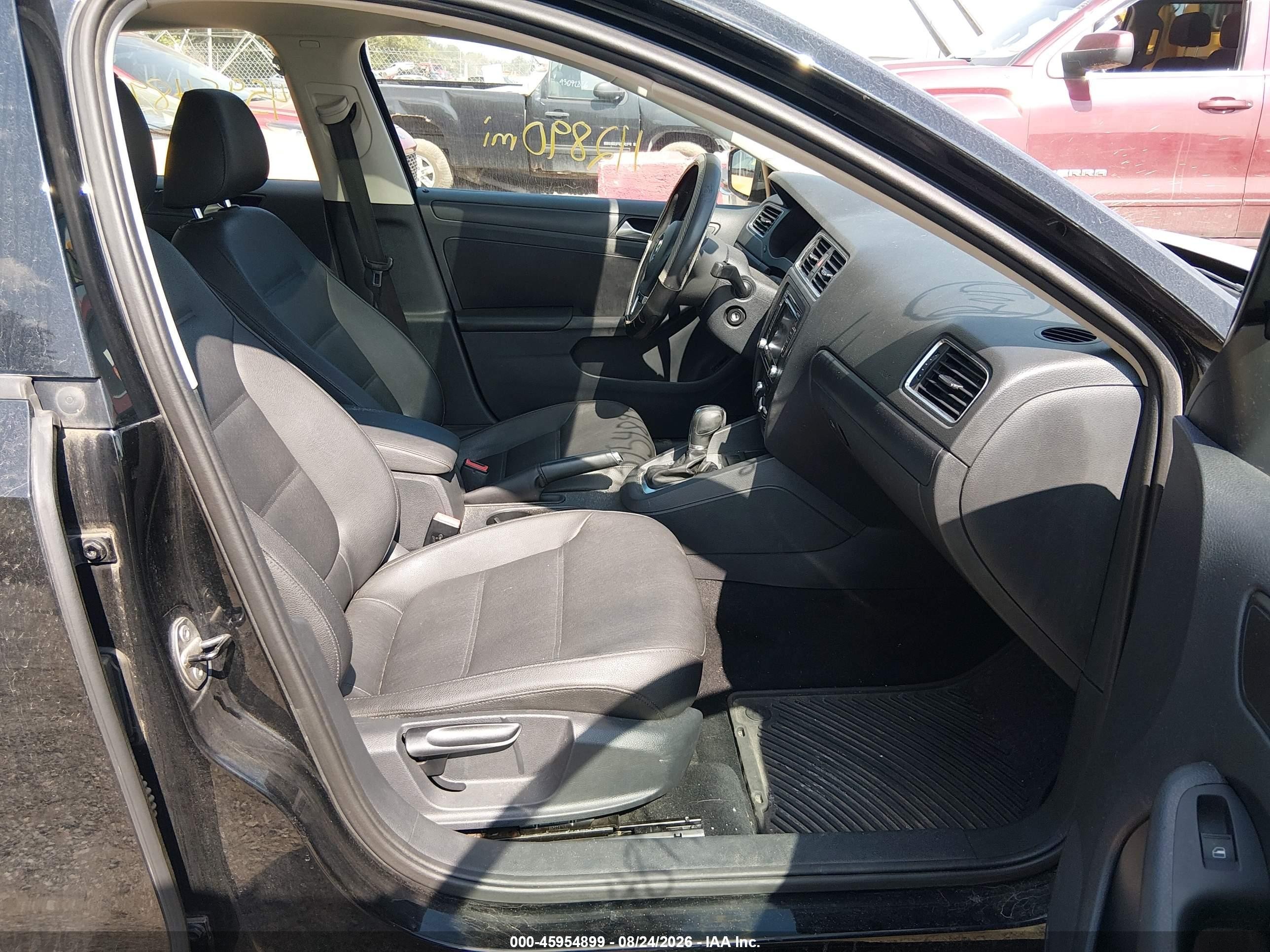2012 Volkswagen Jetta 2.5l Se Black vin: 3VWDP7AJ6CM321987