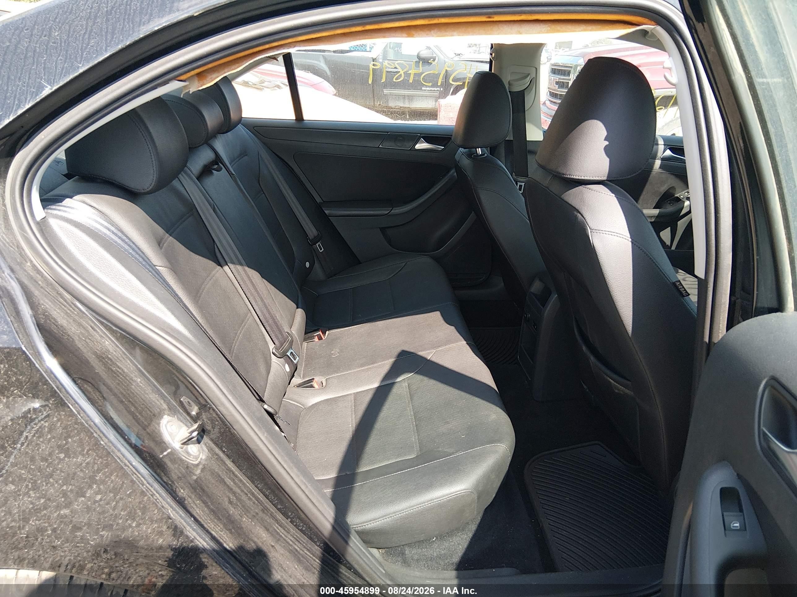 2012 Volkswagen Jetta 2.5l Se Black vin: 3VWDP7AJ6CM321987