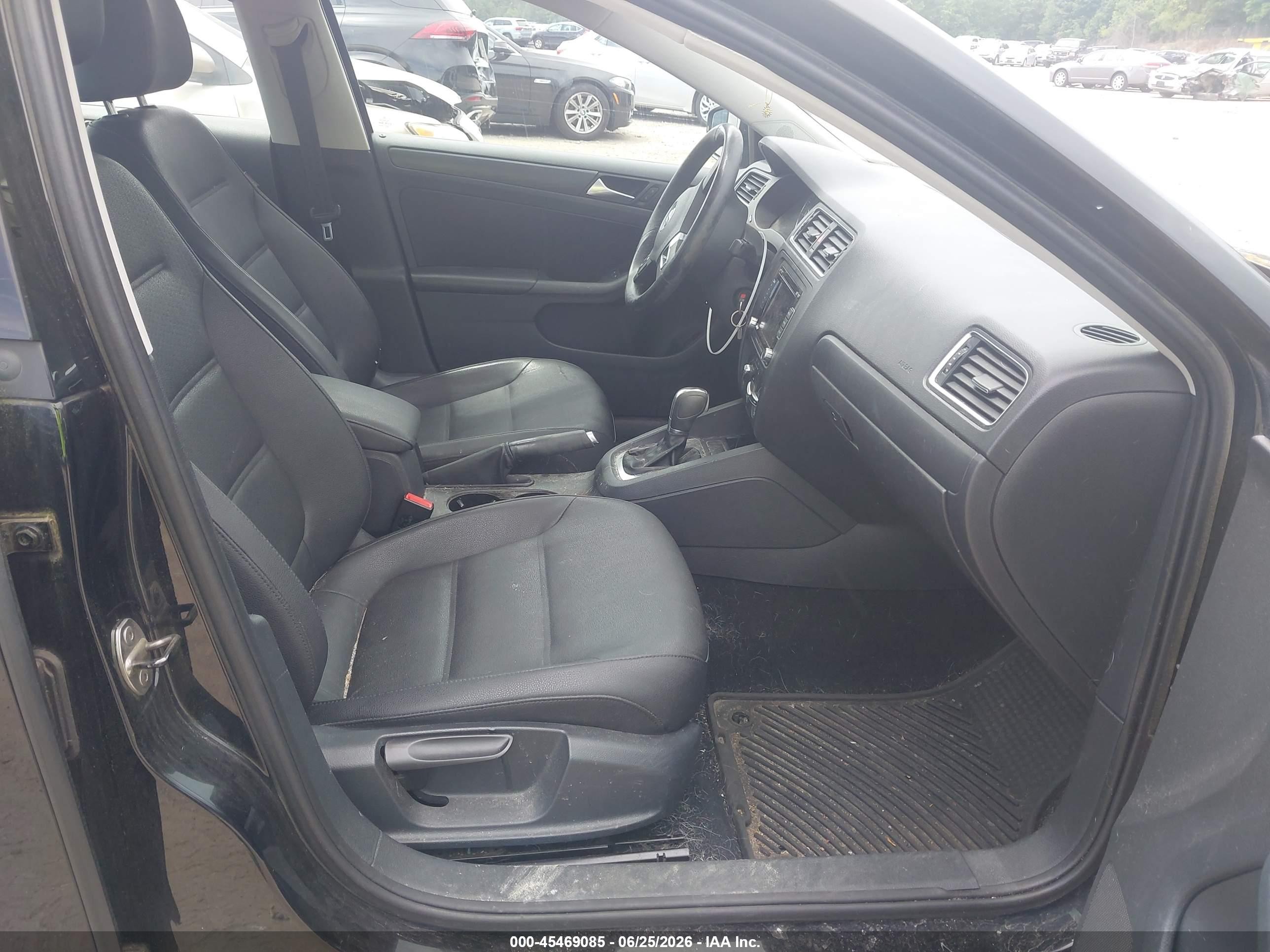 2012 Volkswagen Jetta 2.5l Se Black vin: 3VWDP7AJ6CM337381