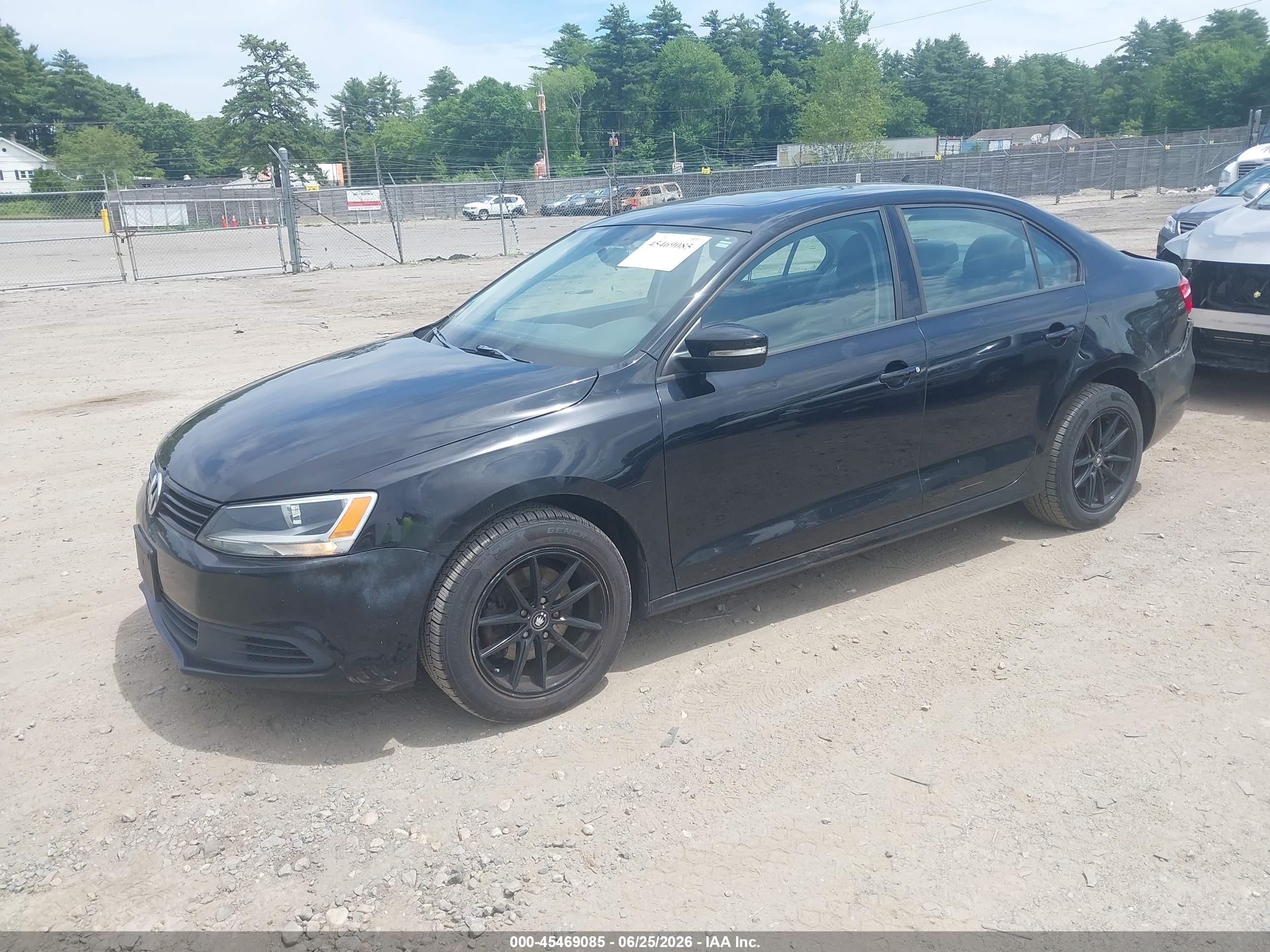 2012 Volkswagen Jetta 2.5l Se Black vin: 3VWDP7AJ6CM337381