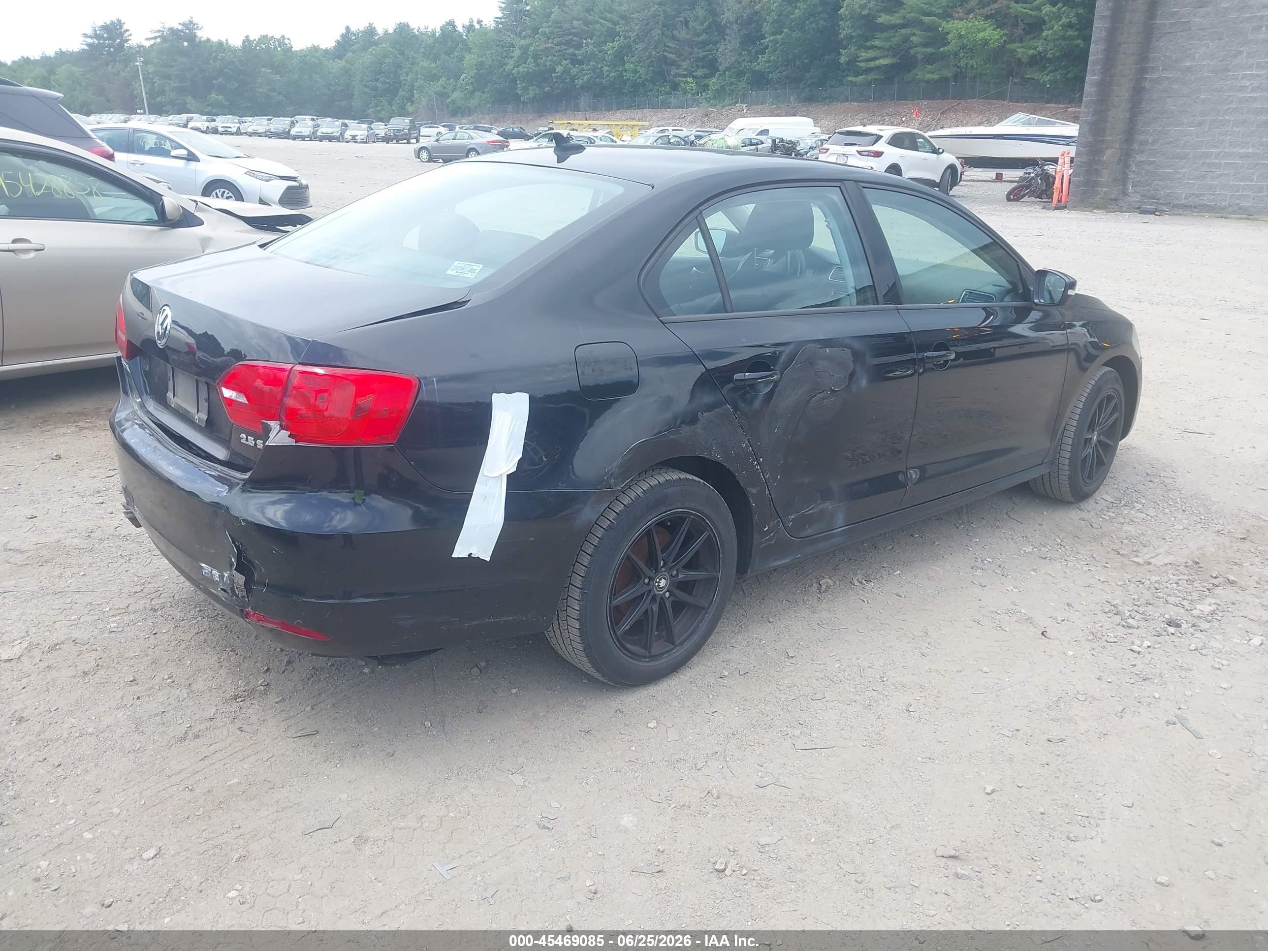 2012 Volkswagen Jetta 2.5l Se Black vin: 3VWDP7AJ6CM337381