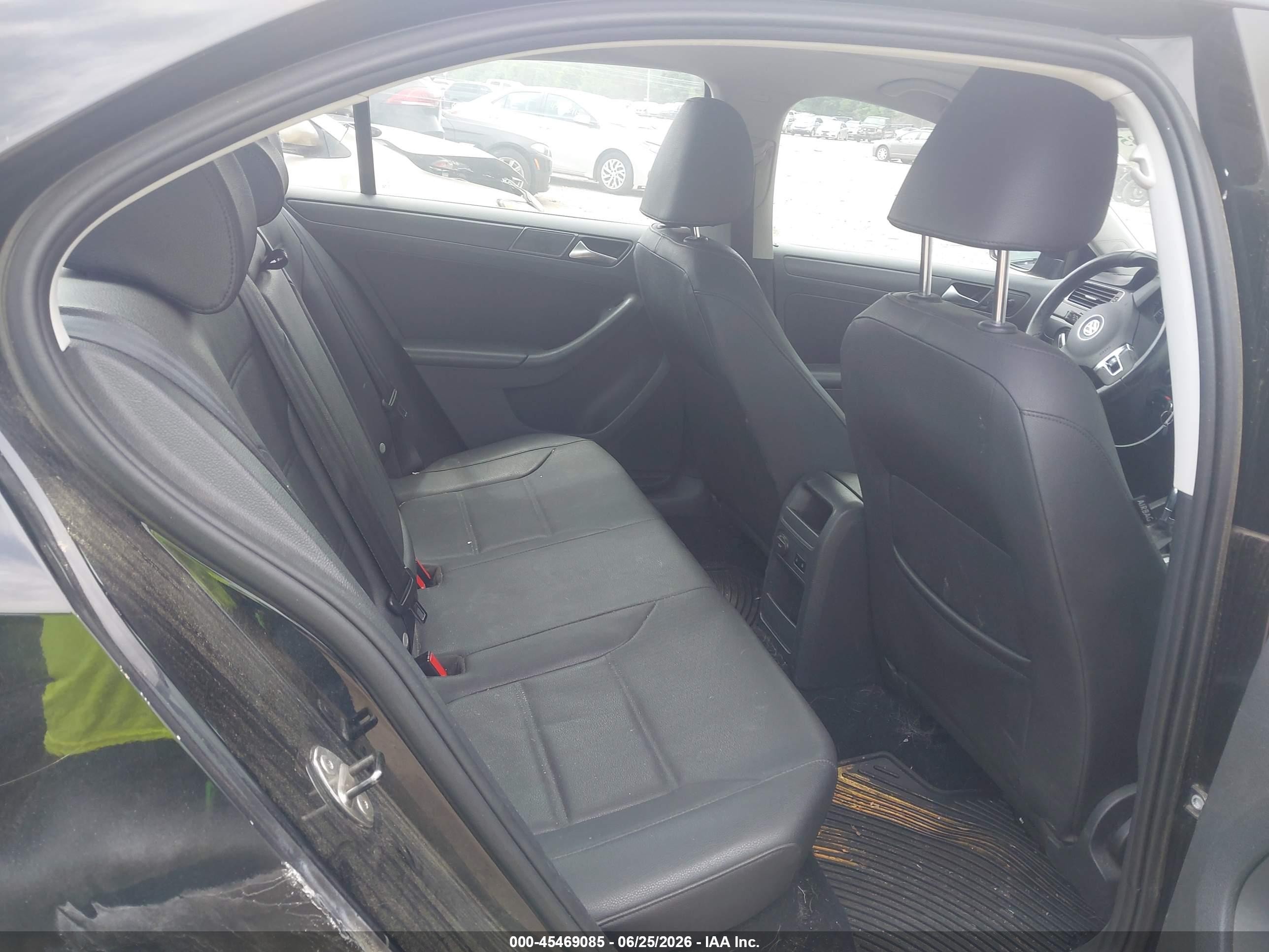2012 Volkswagen Jetta 2.5l Se Black vin: 3VWDP7AJ6CM337381
