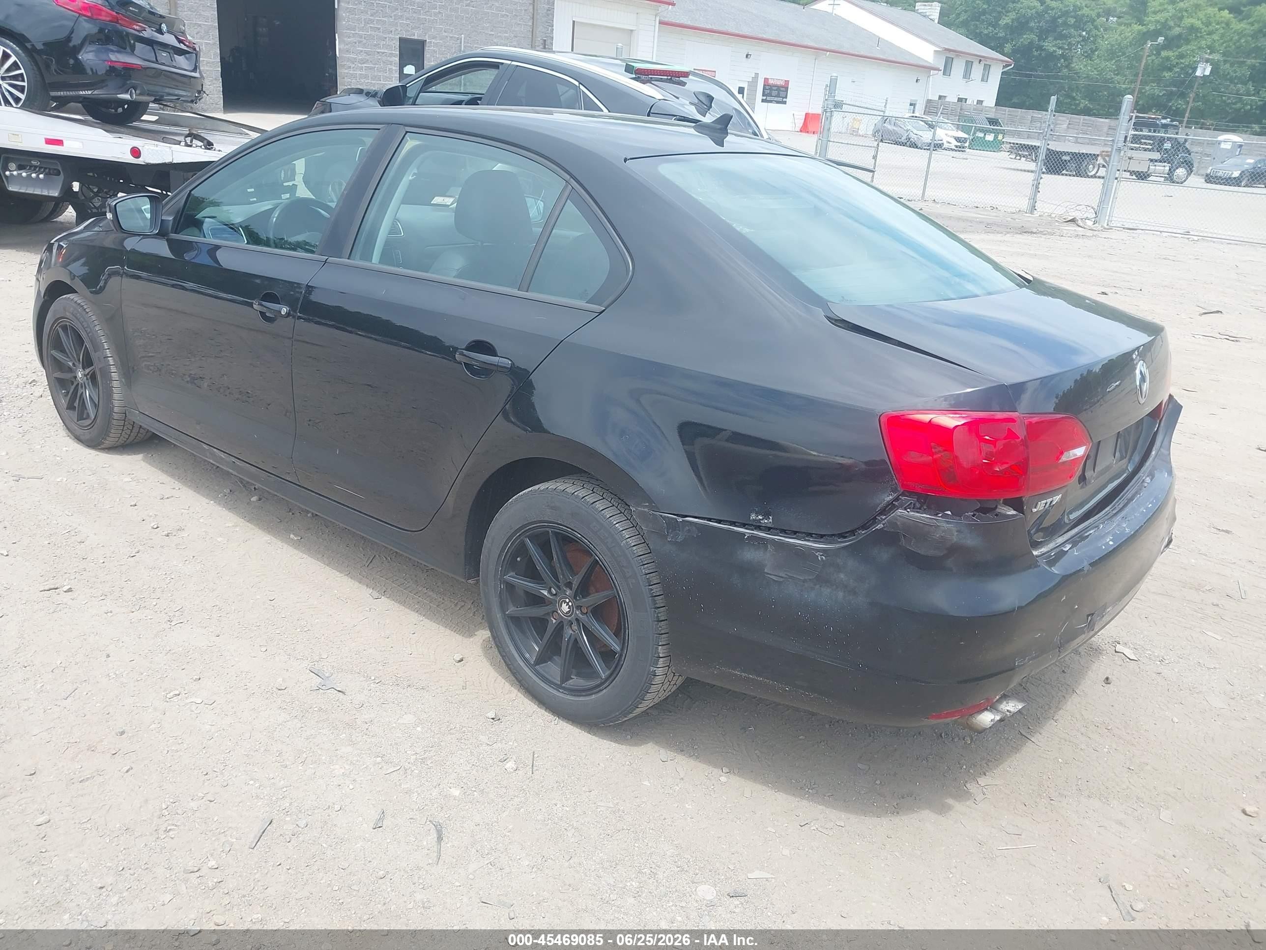 2012 Volkswagen Jetta 2.5l Se Black vin: 3VWDP7AJ6CM337381