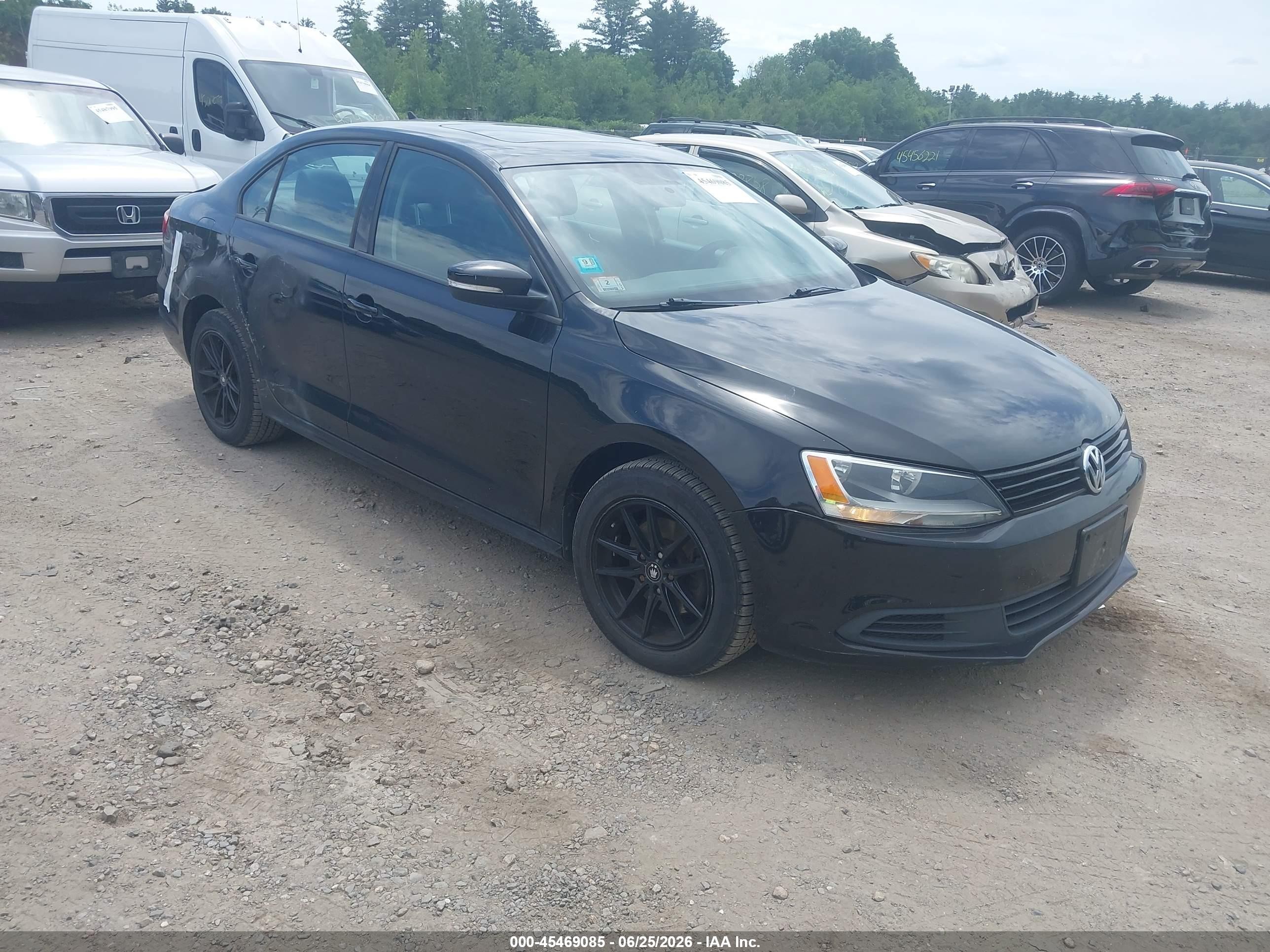 2012 Volkswagen Jetta 2.5l Se Черный vin: 3VWDP7AJ6CM337381