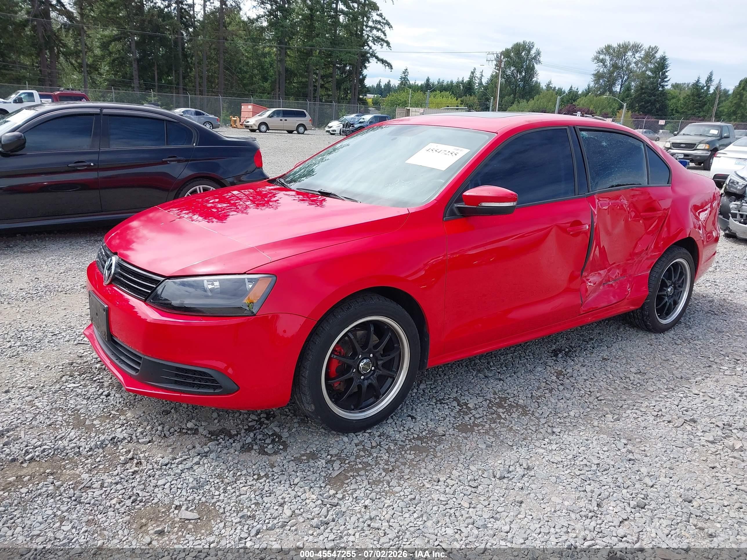2012 Volkswagen Jetta 2.5l Se Red vin: 3VWDP7AJ6CM355895