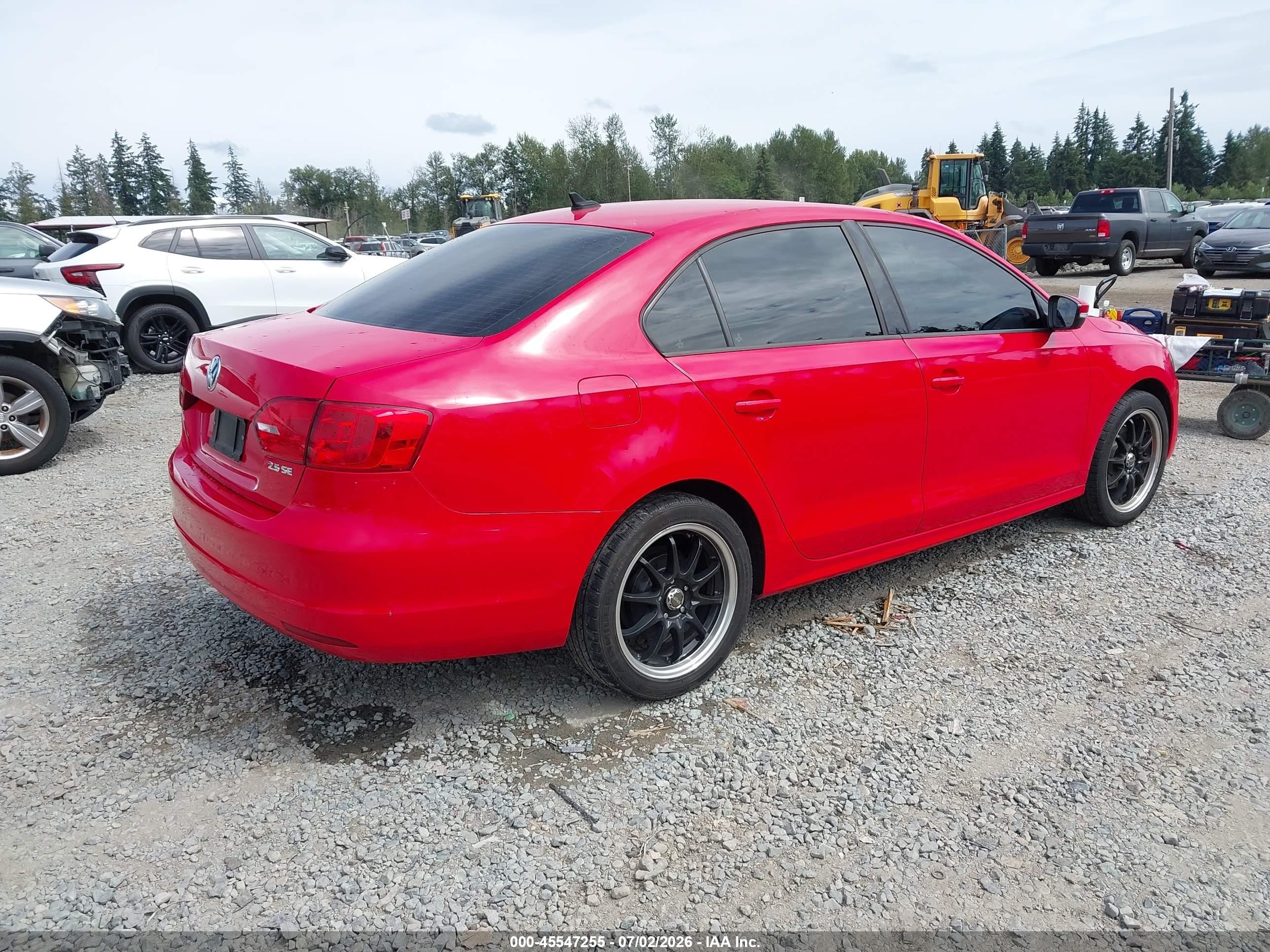 2012 Volkswagen Jetta 2.5l Se Red vin: 3VWDP7AJ6CM355895